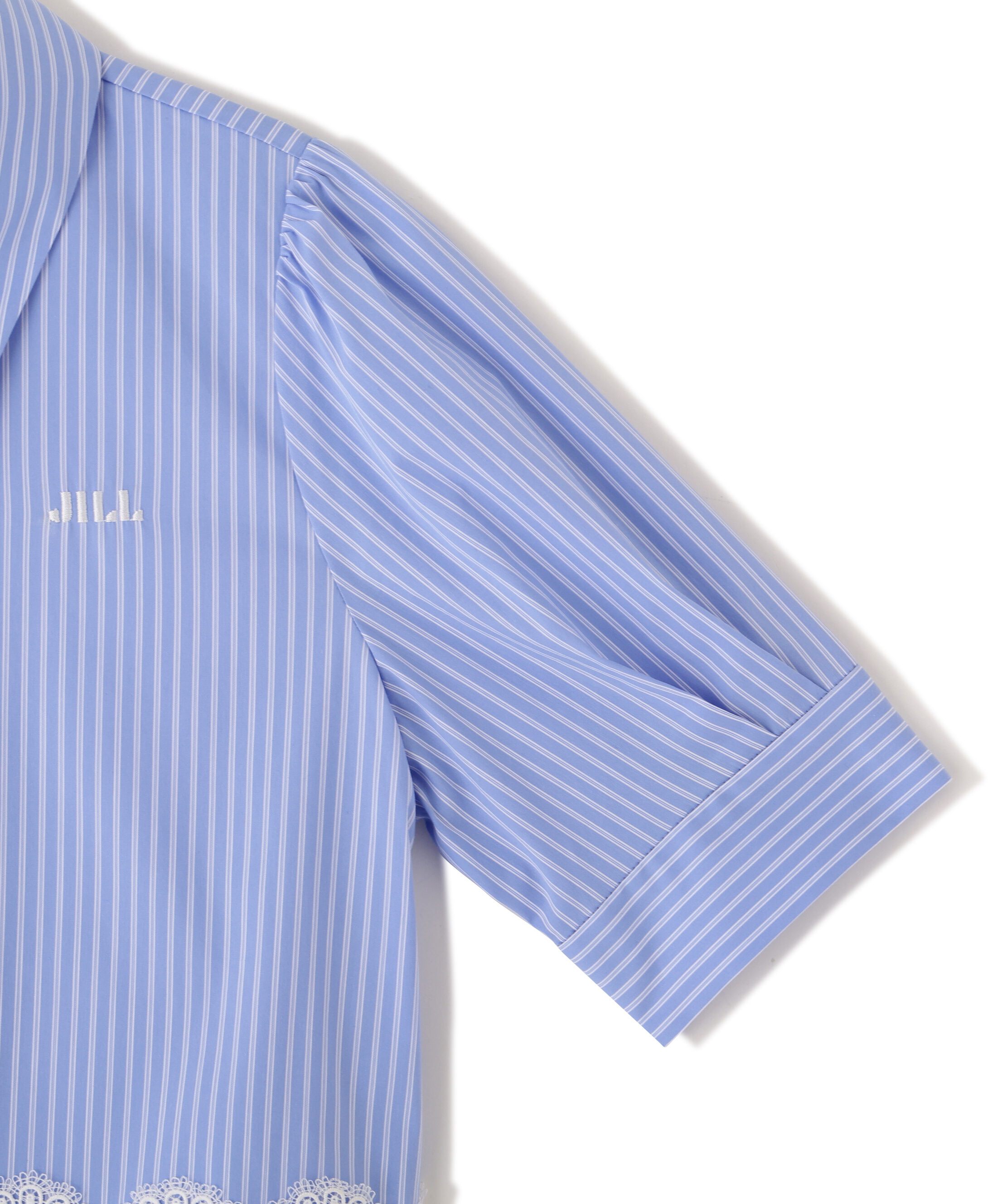  「ヘムレース五分袖ブラウス」|シャツ・ブラウス|