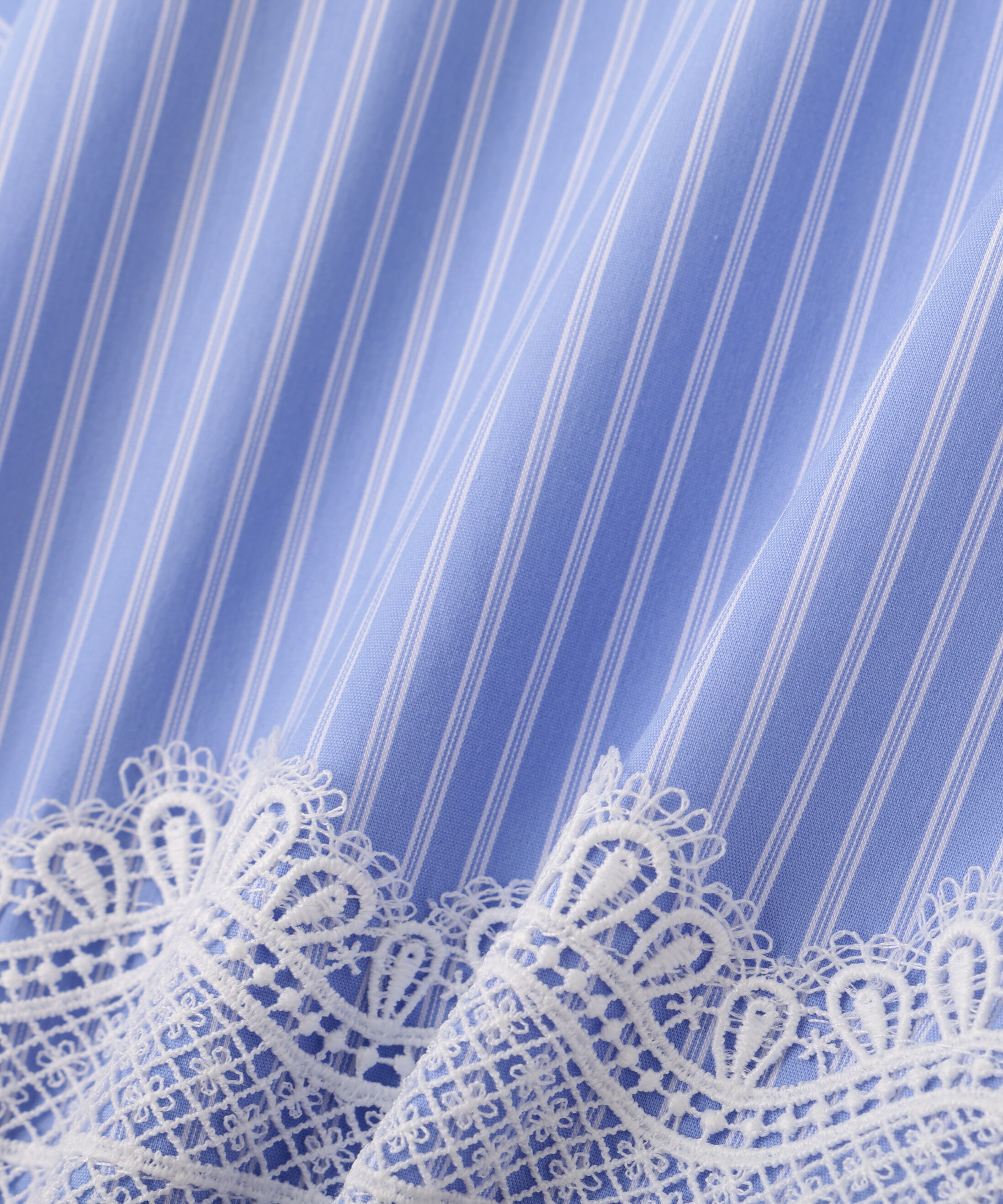  「ヘムレース五分袖ブラウス」|シャツ・ブラウス|