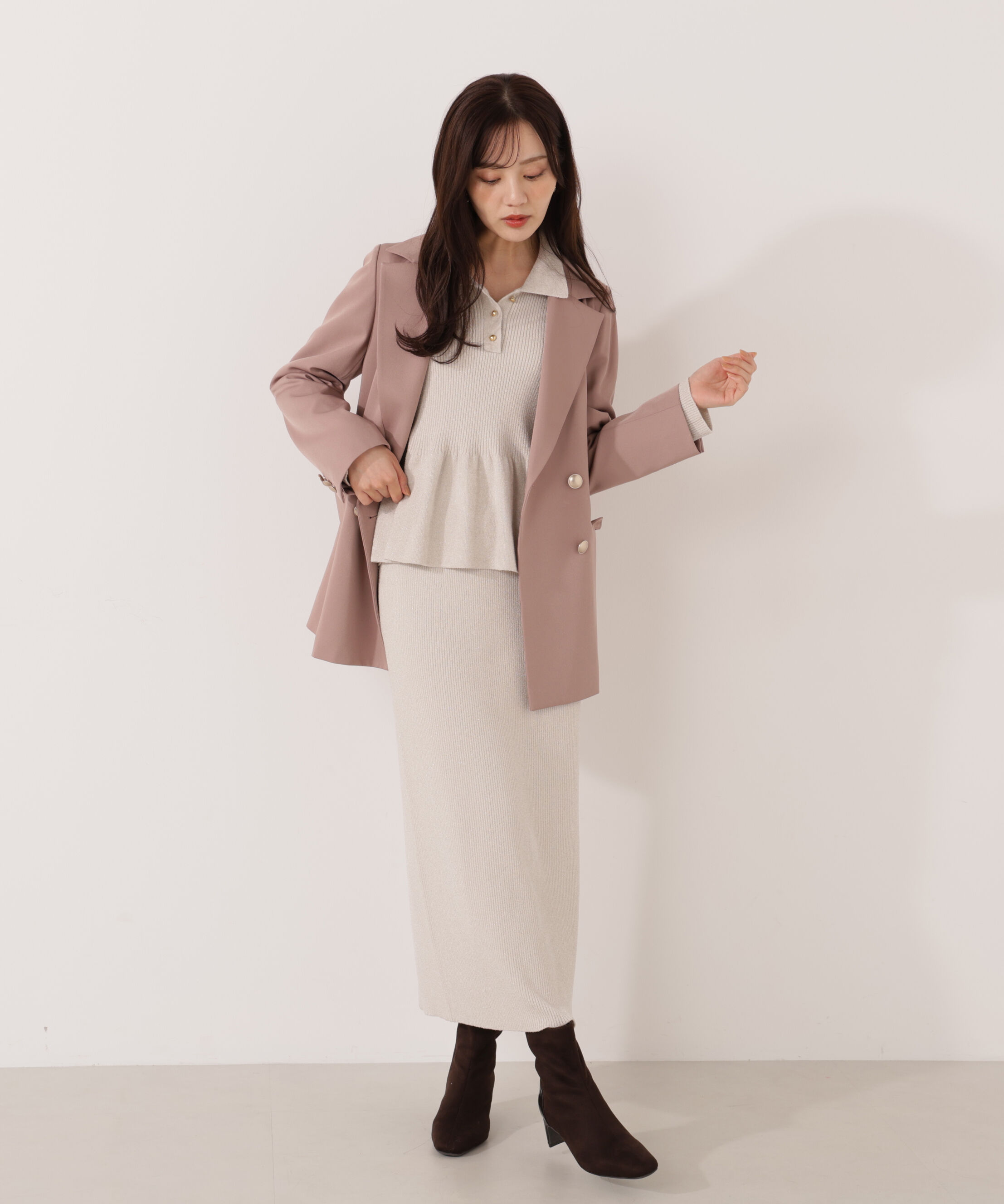 PROPORTION BODY DRESSING「ゴールド釦ダブルブレストジャケット 25AW」|その他|