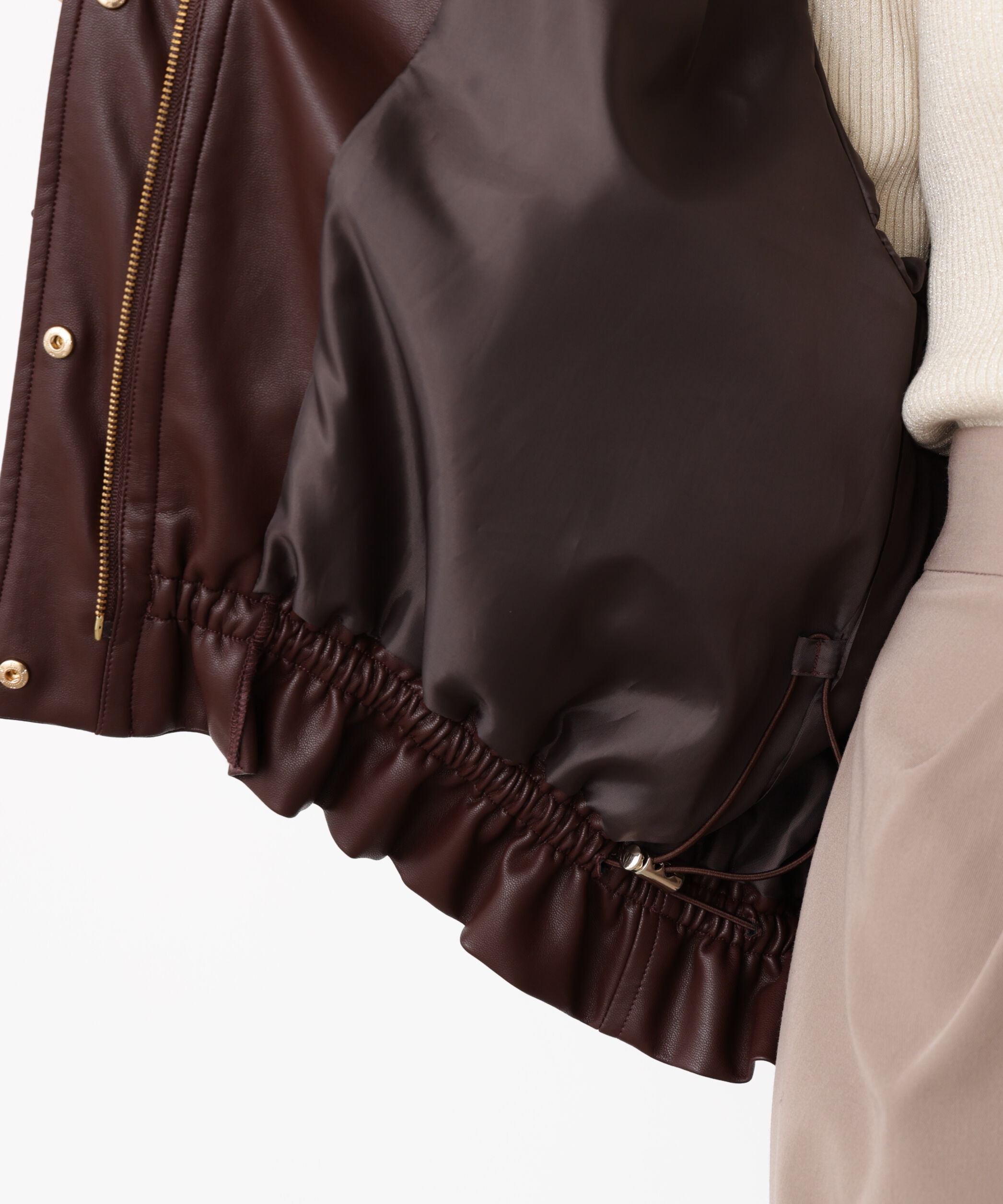 PROPORTION BODY DRESSING「合皮ドロストブルゾン 25AW」|ブルゾン・スタジャン|