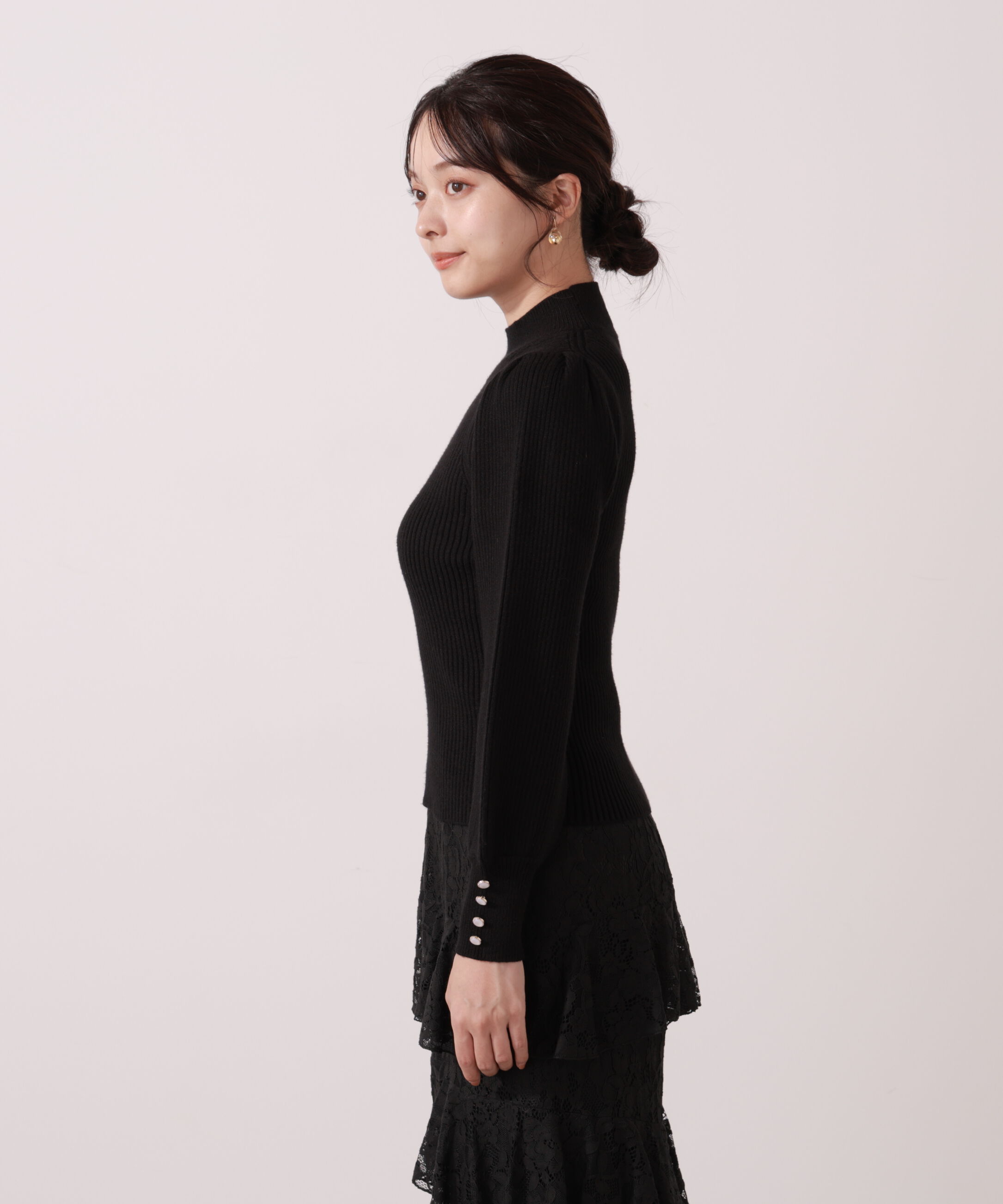 PROPORTION BODY DRESSING「＜ハンドウォッシャブル＞ハイネックボリュームスリーブニット 25AW」|ニット・セーター|