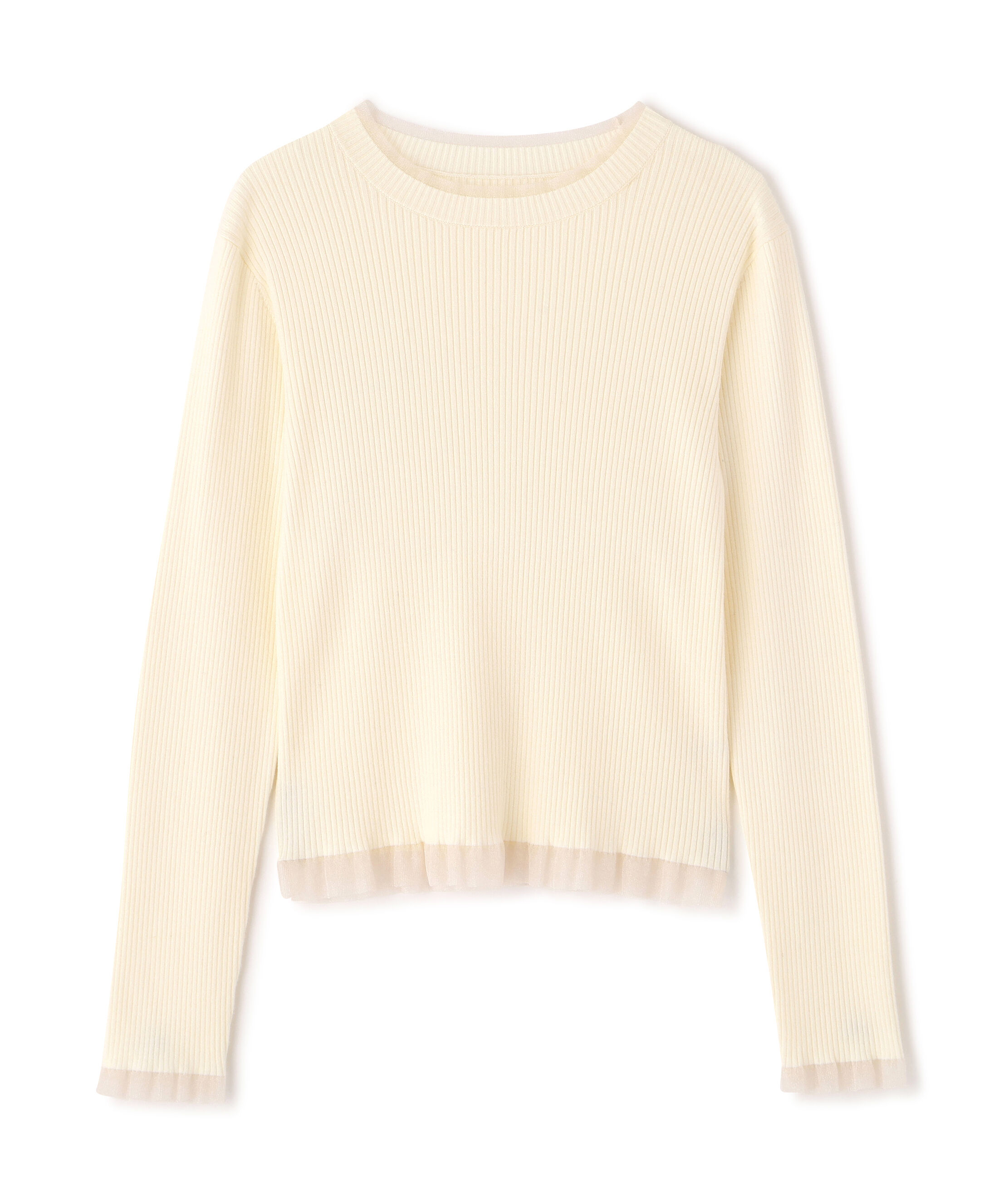 PROPORTION BODY DRESSING「部分シアーリブニット 25AW 」|ニット・セーター|