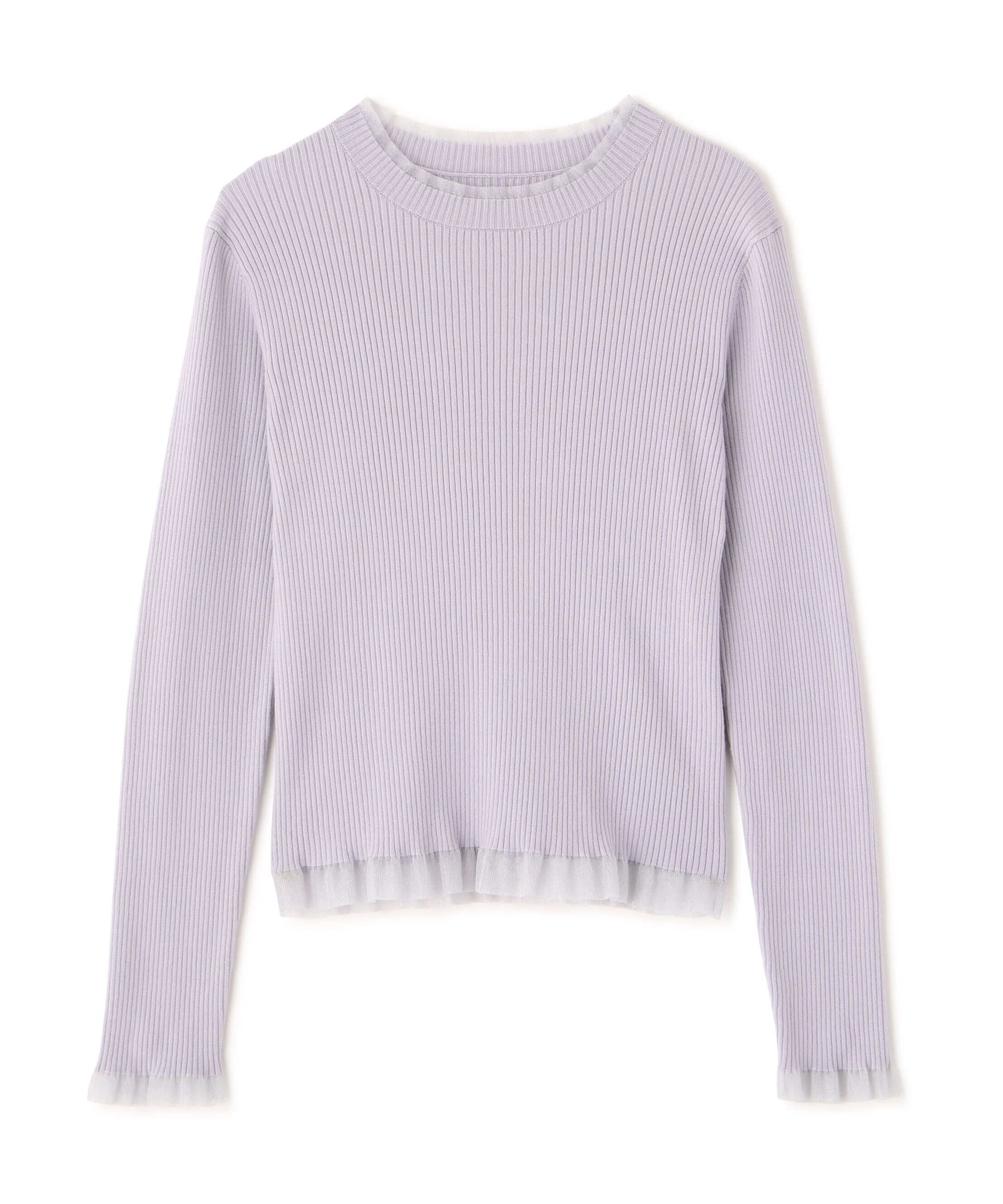 PROPORTION BODY DRESSING「部分シアーリブニット 25AW 」|ニット・セーター|