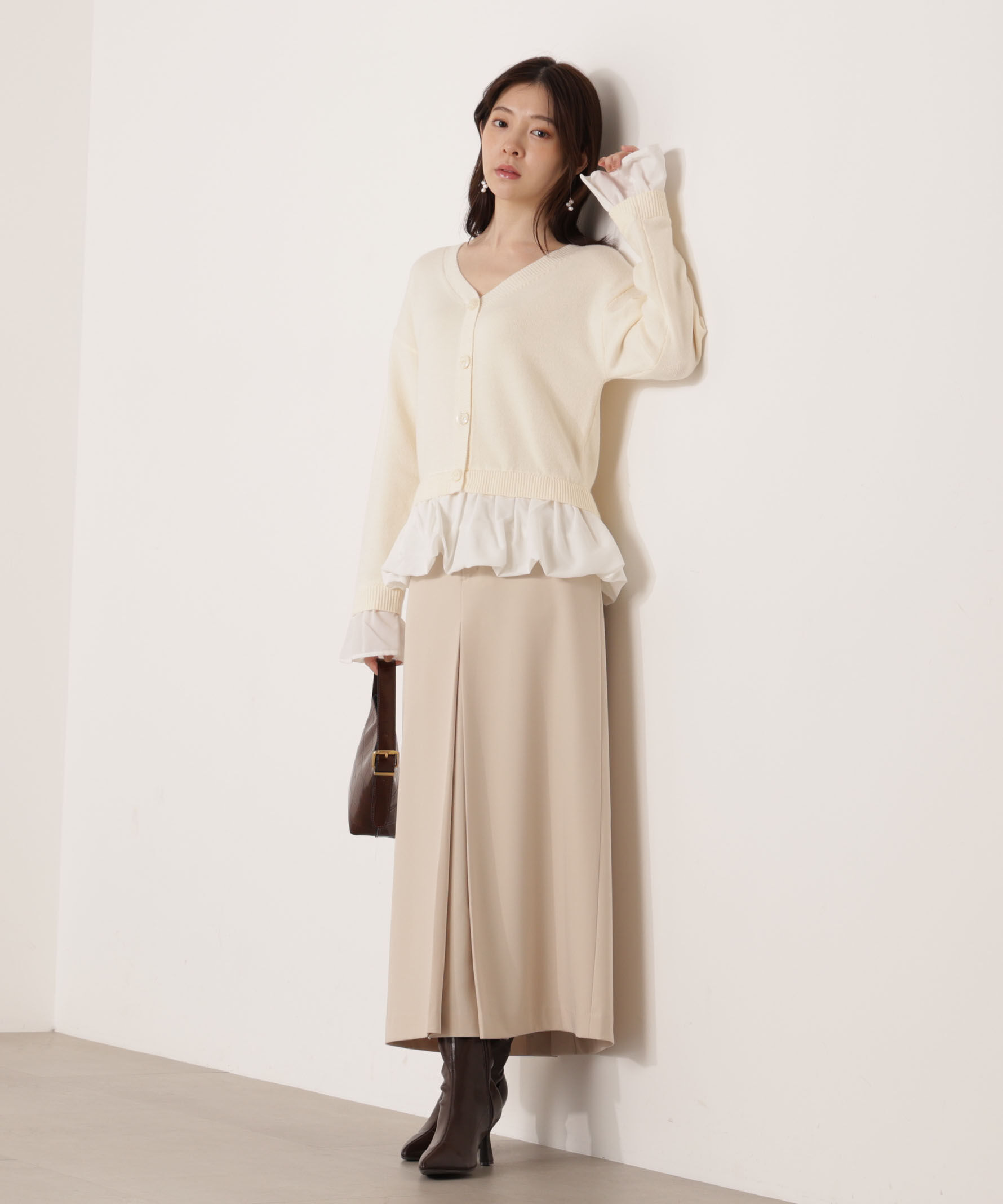 PROPORTION BODY DRESSING「＜ウォッシャブル＞バルーンペプラムニット 25AW」|ニット・セーター|