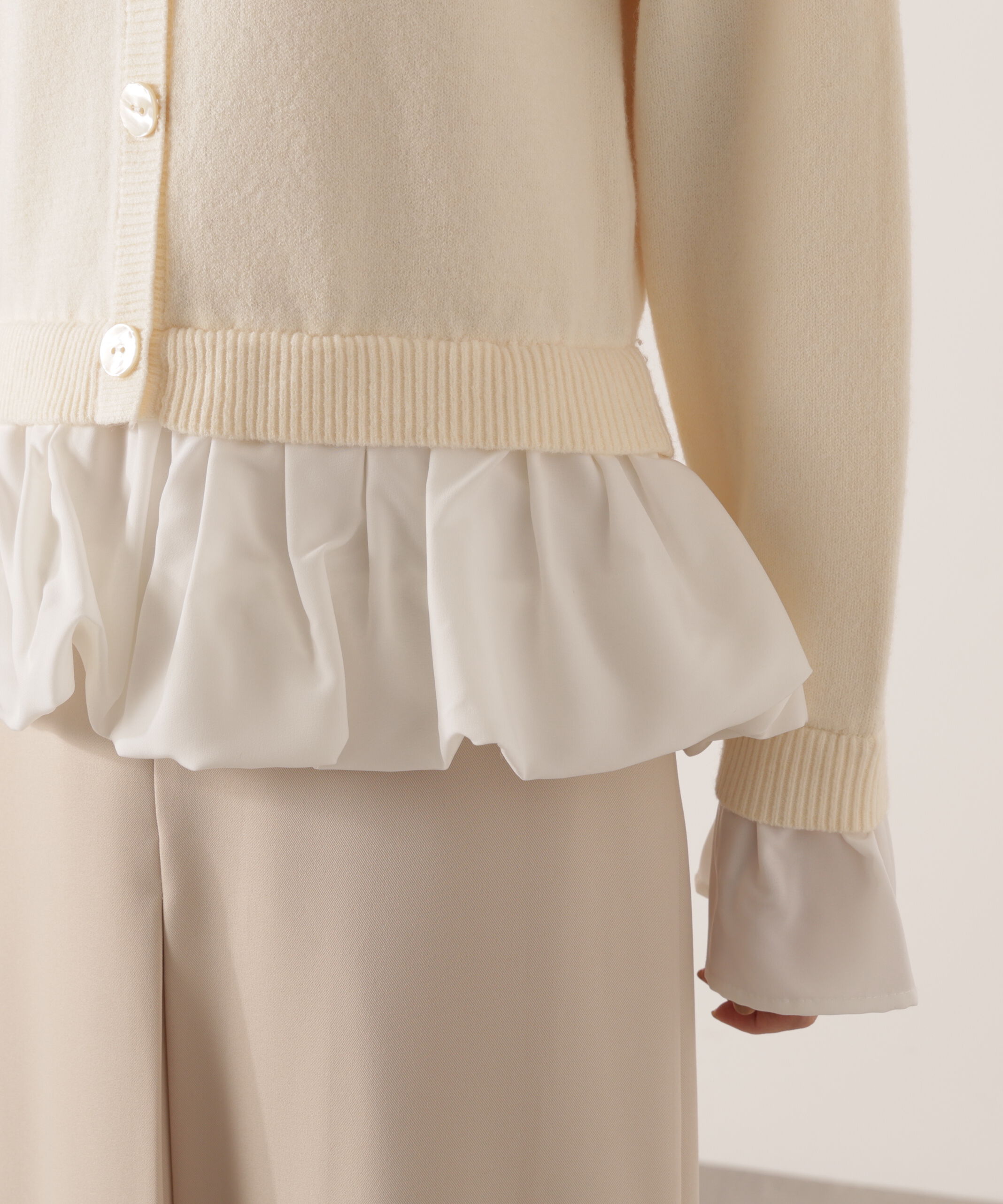 PROPORTION BODY DRESSING「＜ウォッシャブル＞バルーンペプラムニット 25AW」|ニット・セーター|