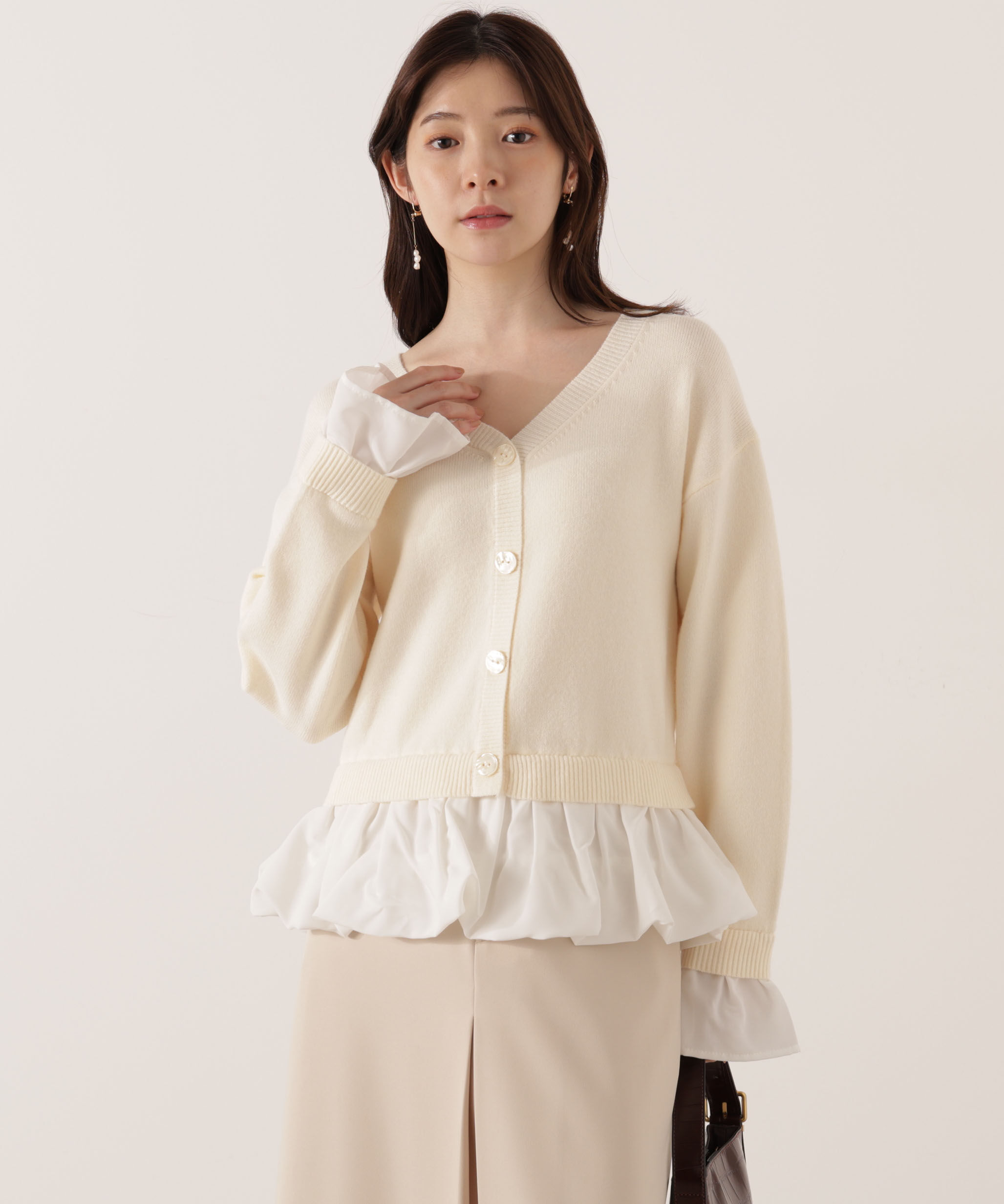 PROPORTION BODY DRESSING「＜ウォッシャブル＞バルーンペプラムニット 25AW」|ニット・セーター|