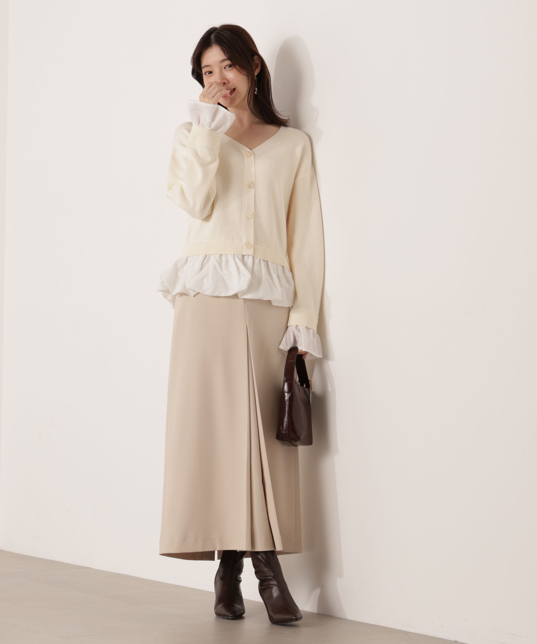PROPORTION BODY DRESSING「＜ウォッシャブル＞バルーンペプラムニット 25AW」|ニット・セーター|