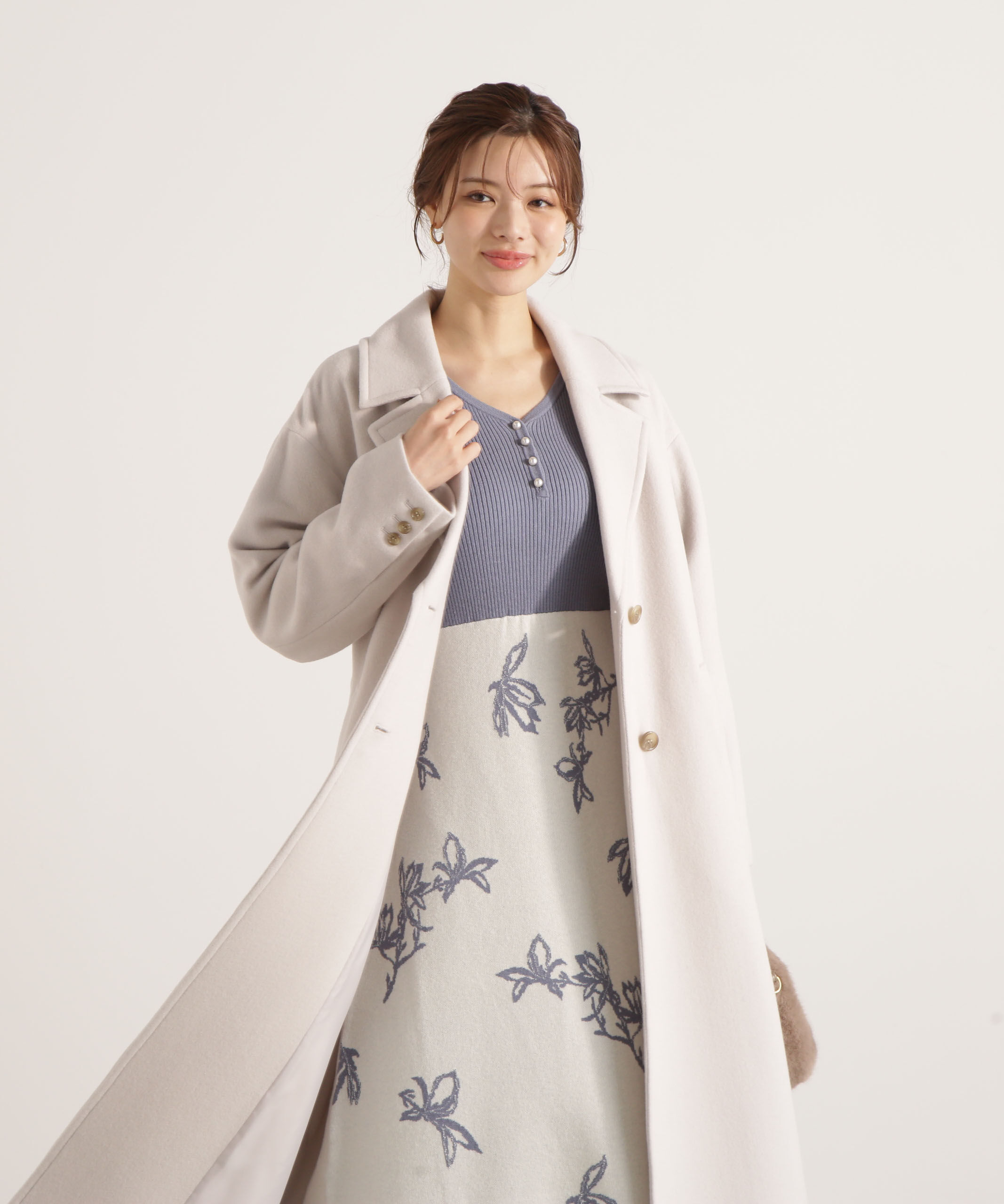 PROPORTION BODY DRESSING「花柄ジャガードニットワンピース 25AW」|ワンピース|