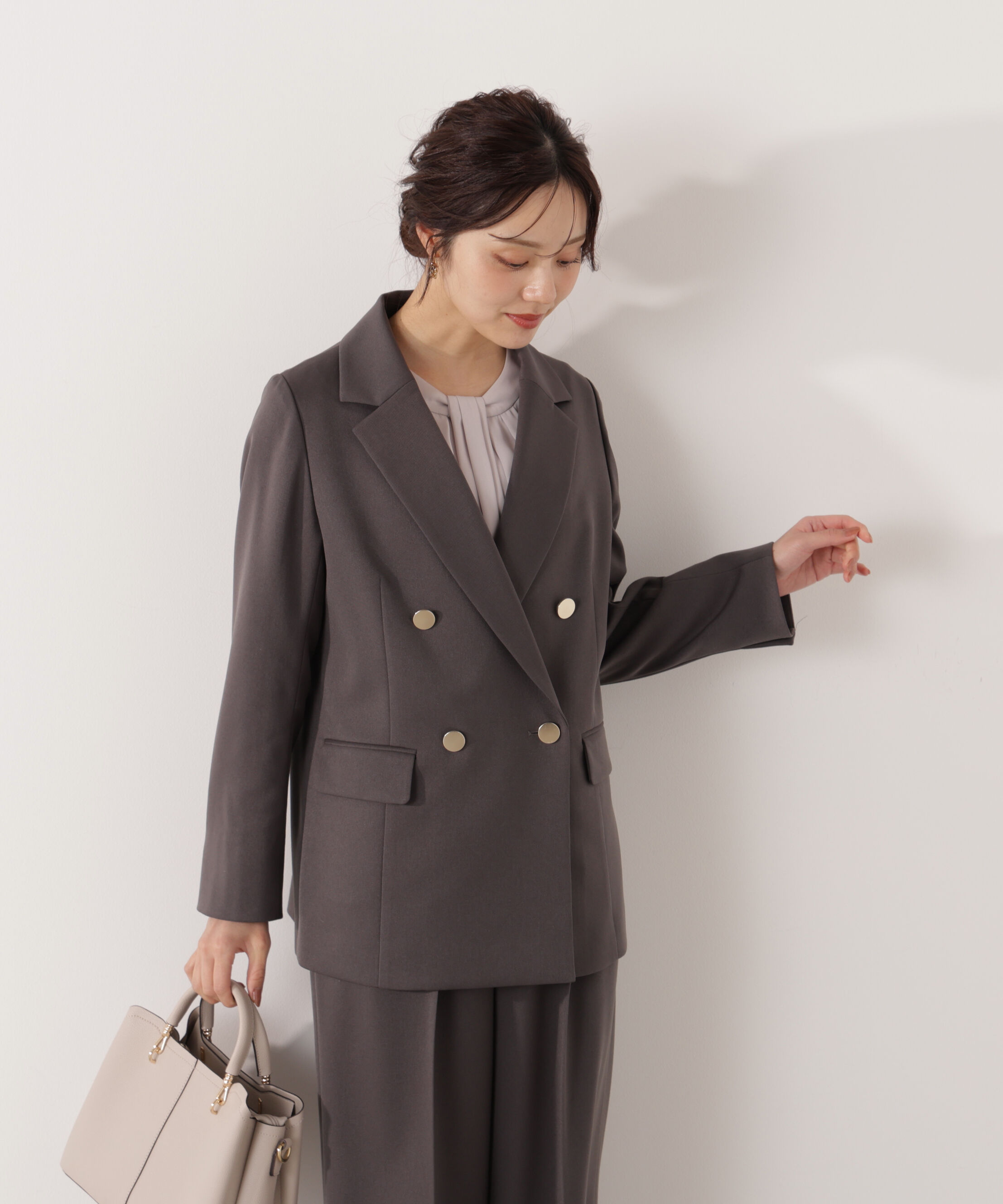 PROPORTION BODY DRESSING「パール付きベーシックブラウス 26SS」|シャツ・ブラウス|