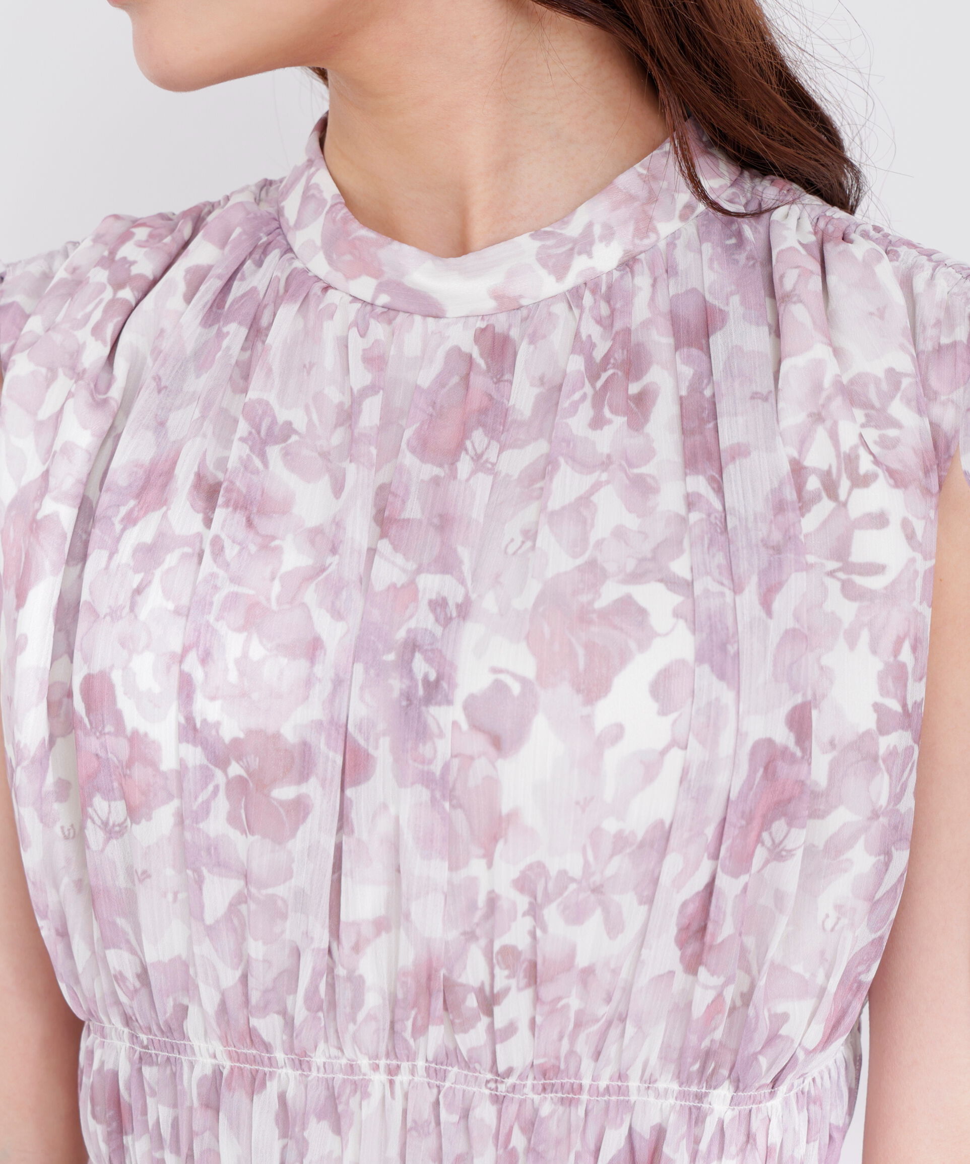 PROPORTION BODY DRESSING「2wayスリーブ花柄シャーリングワンピース 26SS」|ワンピース|