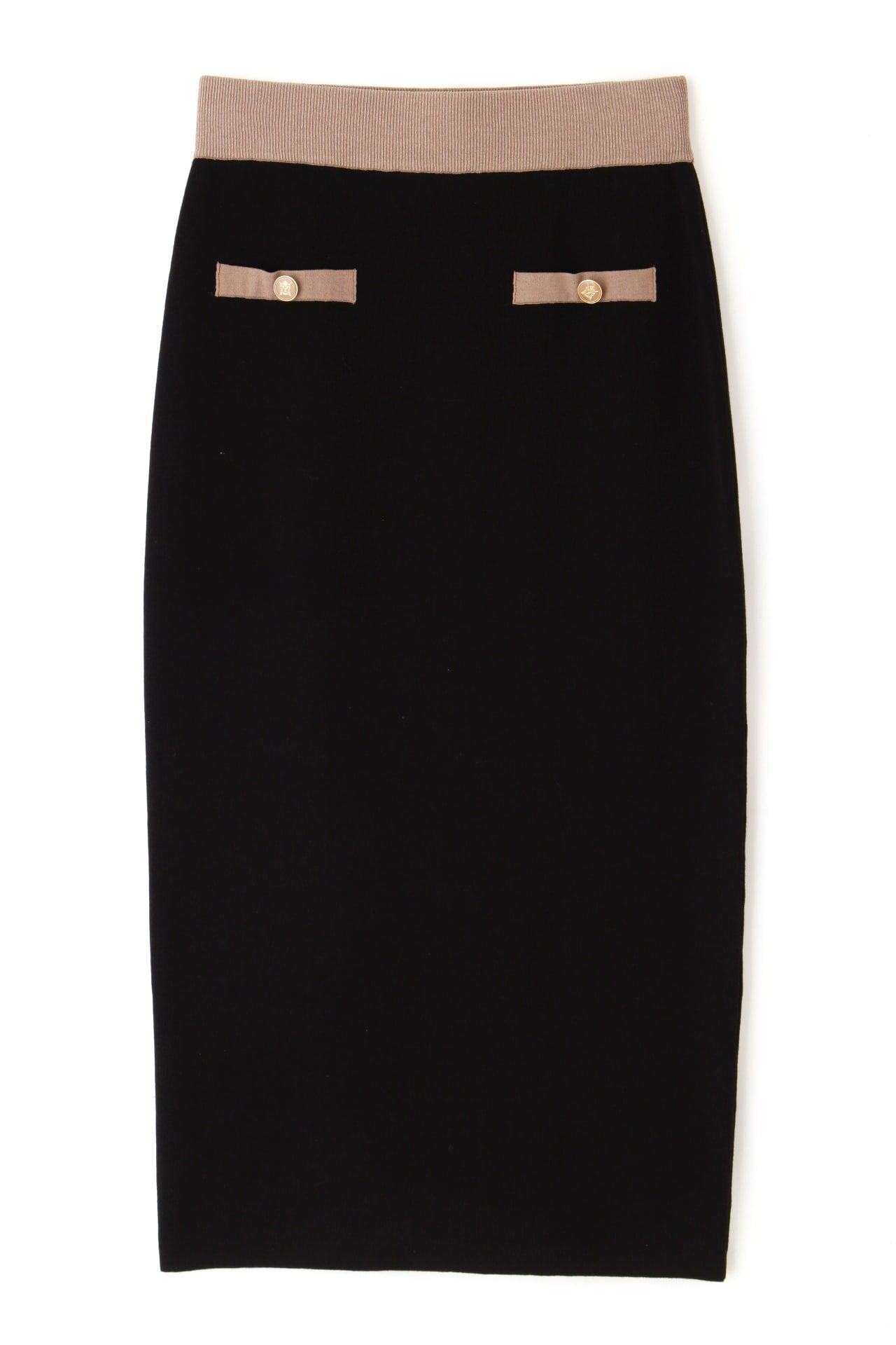  「◆バイカラーニットアップタイトスカート」|スカート|