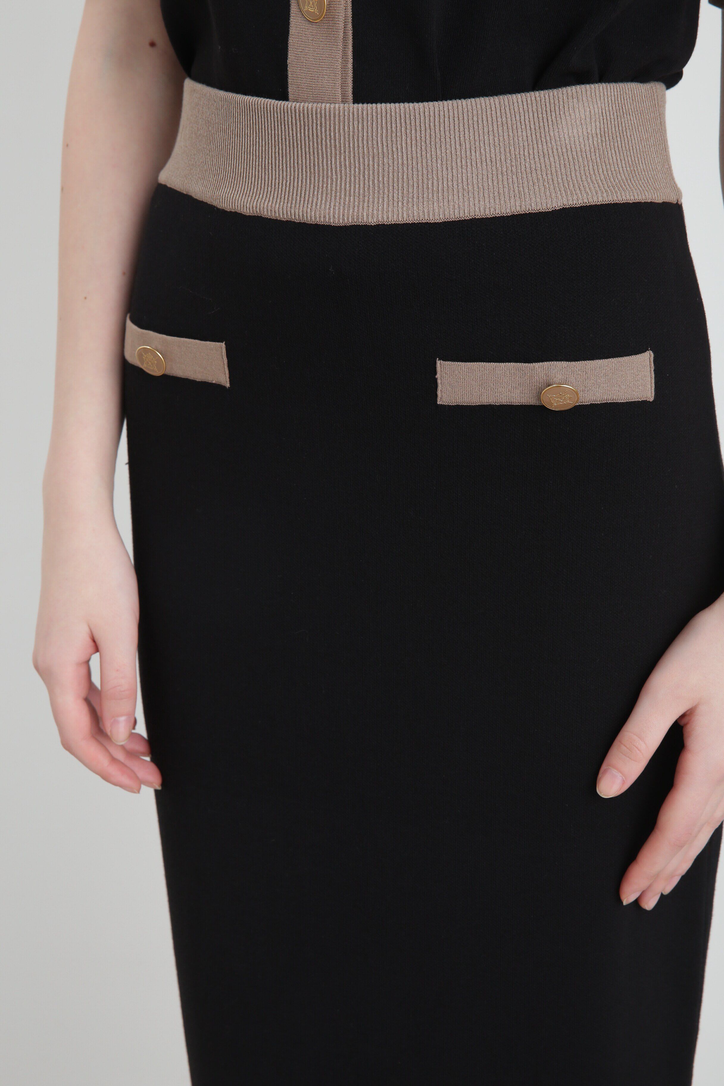  「◆バイカラーニットアップタイトスカート」|スカート|