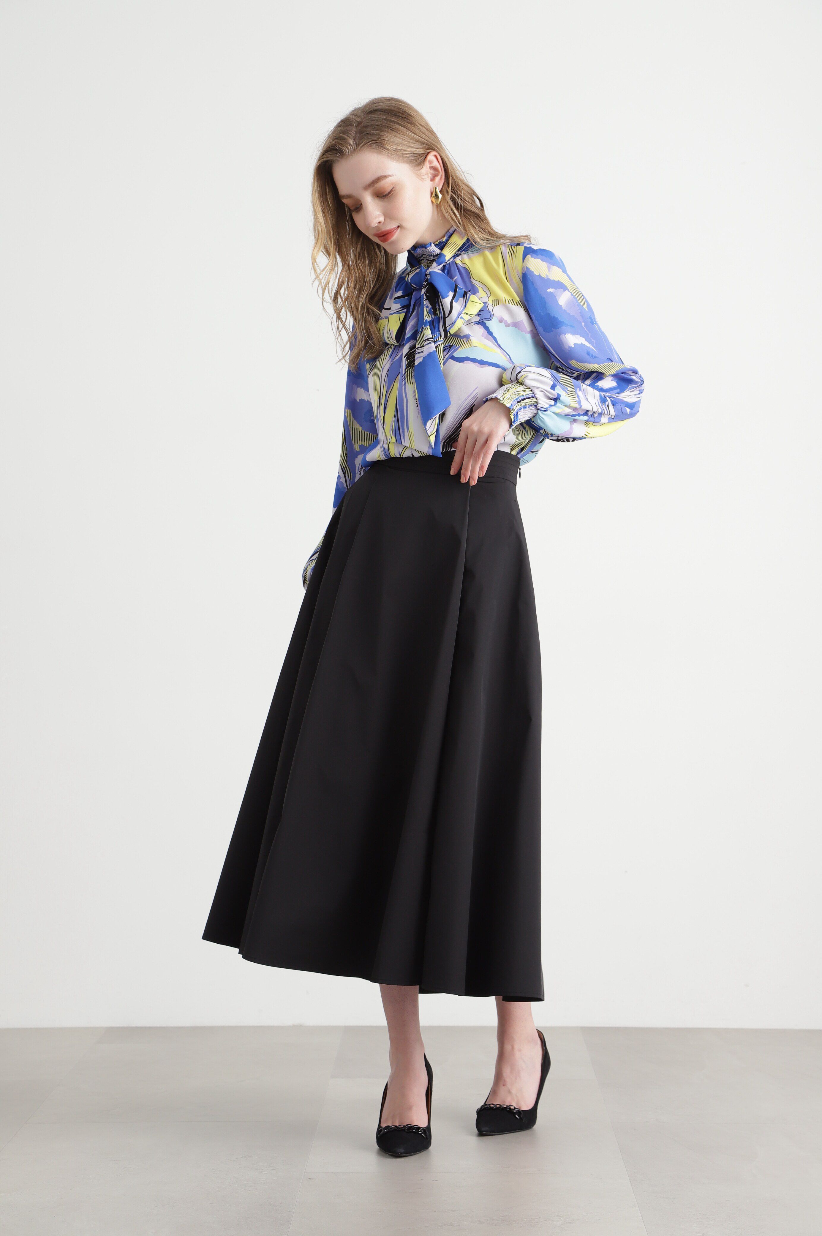  「◆ストレッチタフタフレアースカート」|スカート|