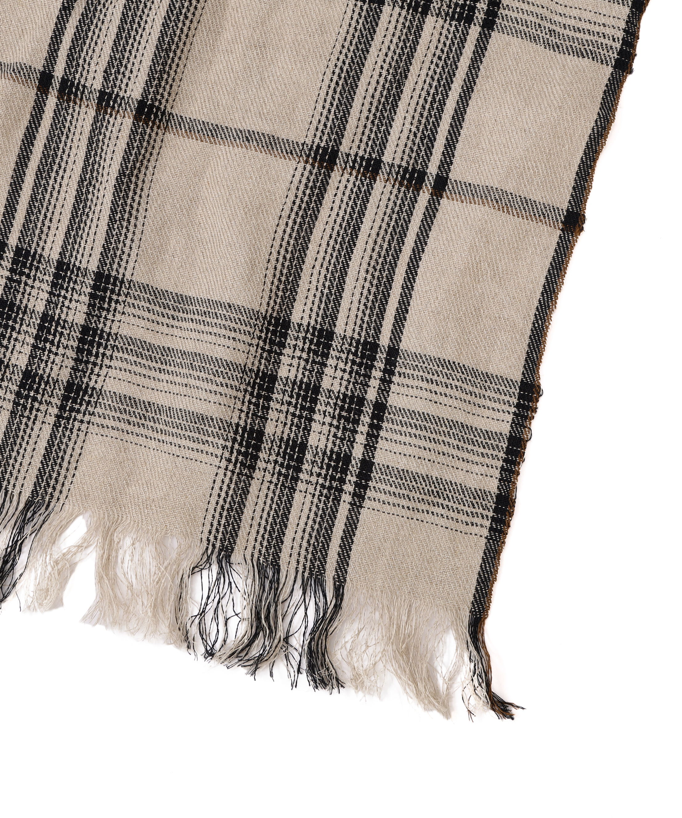  「LINEN GRAPHIC CHECK SCARF」|バンダナ・スカーフ|