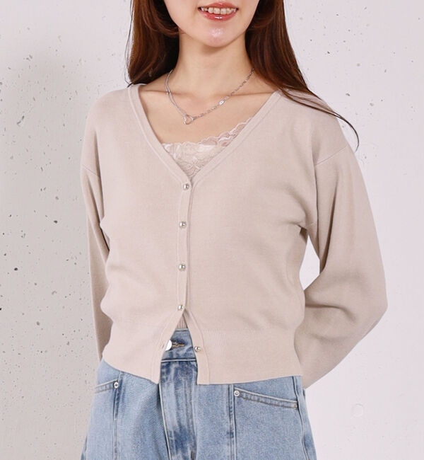 archives「レーストリムニットアンサンブル」|カーディガン|