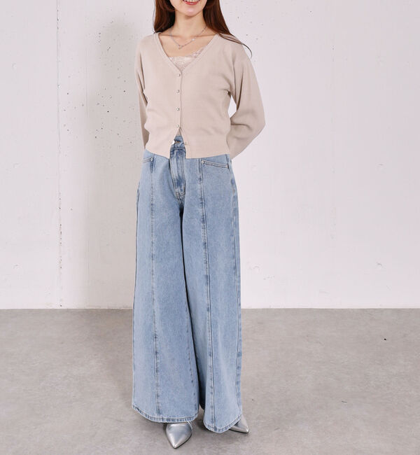 archives「レーストリムニットアンサンブル」|カーディガン|