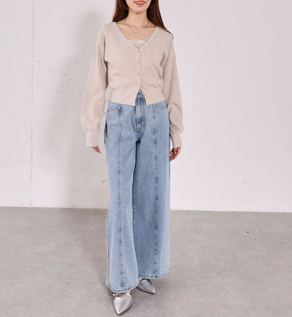 archives「レーストリムニットアンサンブル」|カーディガン|