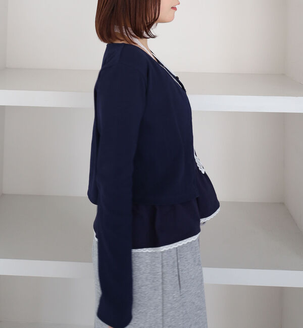 archives「チョーカー付ドットアソートフリルカットアンサンブル」|カーディガン|