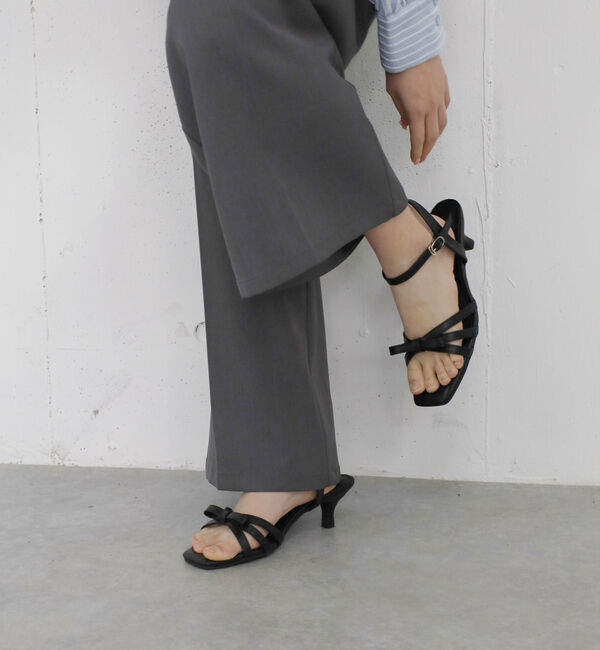 archives「スクエアリボンサンダル」|その他|BLACK