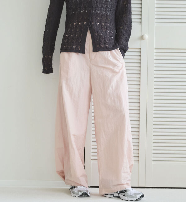 Doux archives「【ハンドウォッシャブル】シャイニータックワイドパンツ」|チノ|