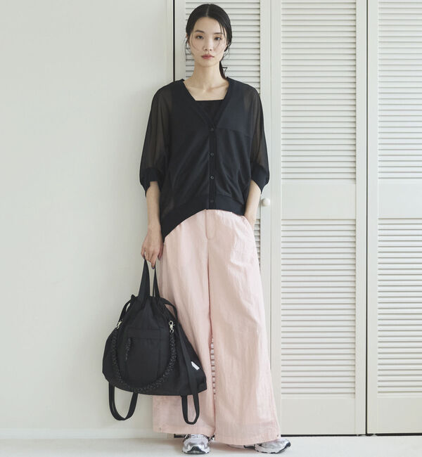 Doux archives「【ハンドウォッシャブル】シャイニータックワイドパンツ」|チノ|