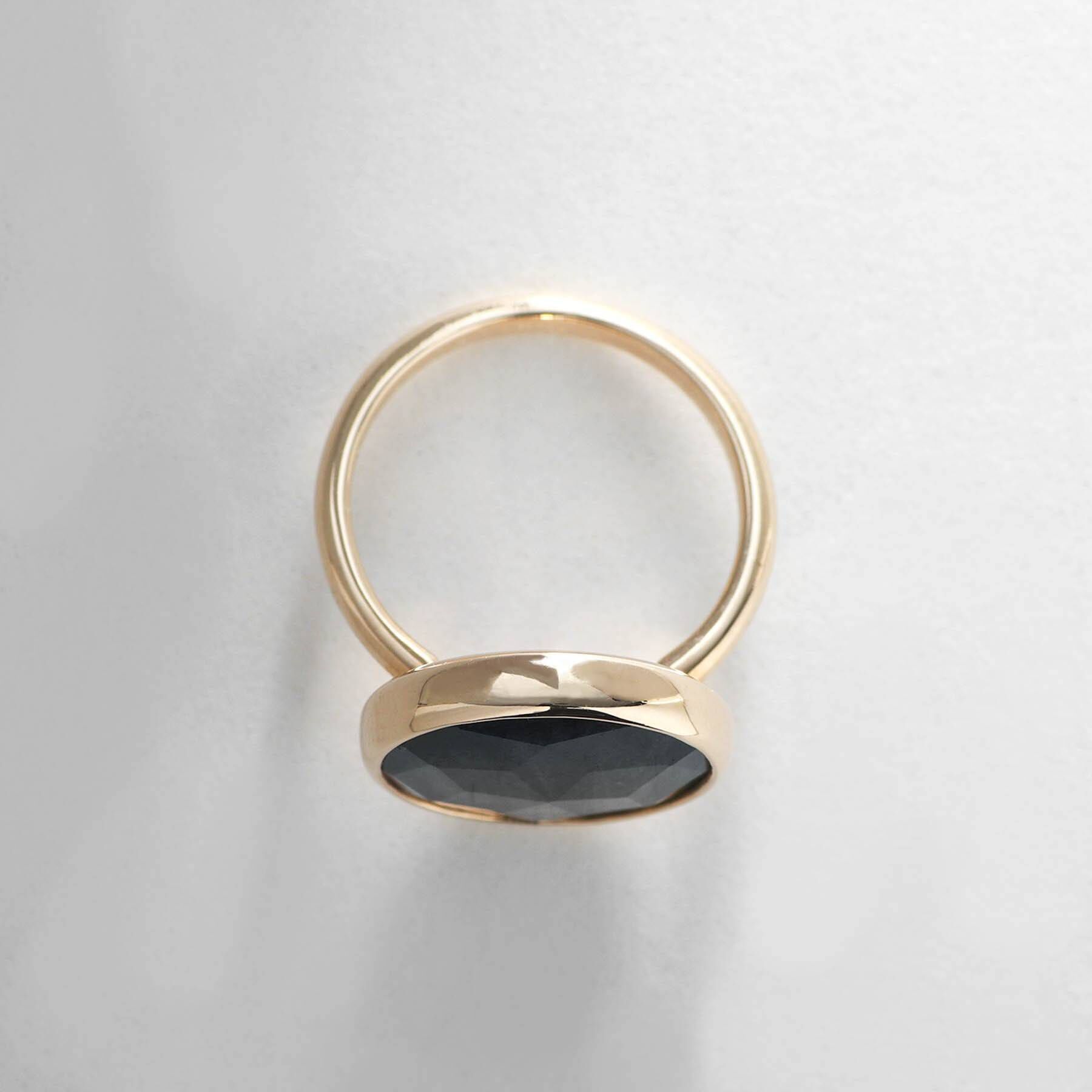 COCOSHNIK「K10ラブラドライト ラウンドローズカット リング」|リング|