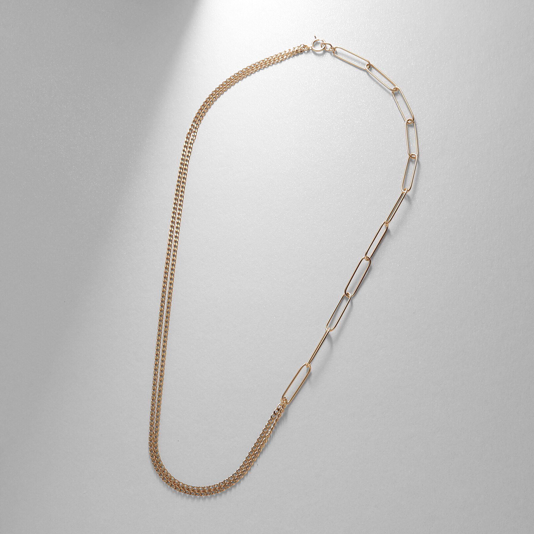 COCOSHNIK「K10PCロング・キヘイミックスチェーン ネックレス」|ネックレス|