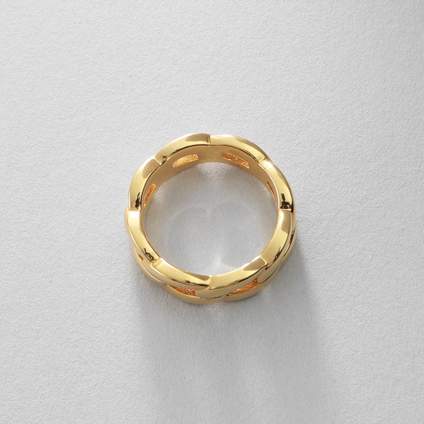 COCOSHNIK ONKITSCH「シルバー ボリュームカーブチェーンモチーフリング GP」|リング|