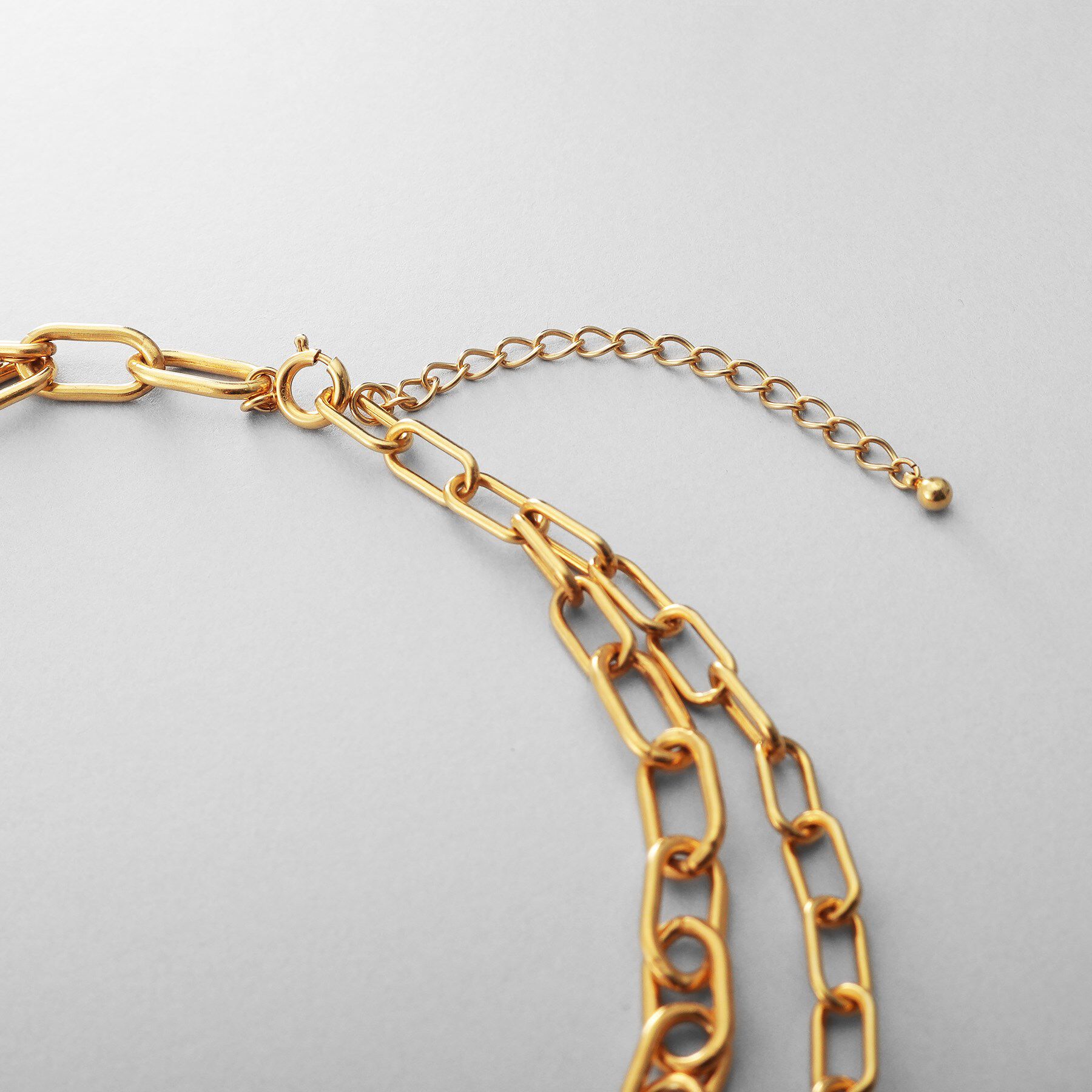 COCOSHNIK ONKITSCH「シルバー ミックスチェーン ケーブル ベネチアンネックレスGP」|ネックレス|