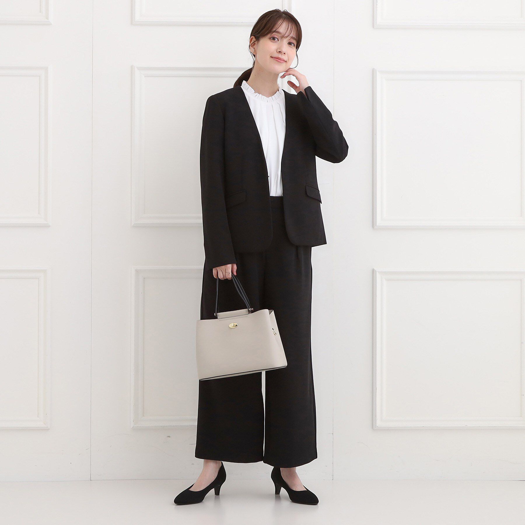 SHOO･LA･RUE「【セレモニー/2WAY】フロント金具トートバッグ」|トートバッグ|