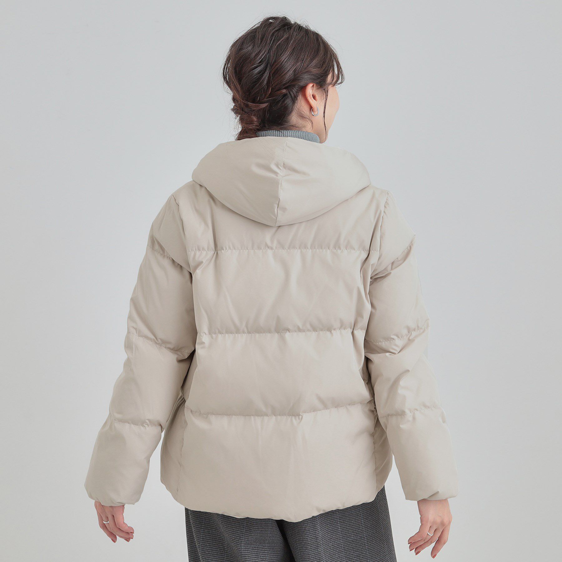 SHOO･LA･RUE「【撥水/洗える】ショートフーディーダウン」|ダウン|