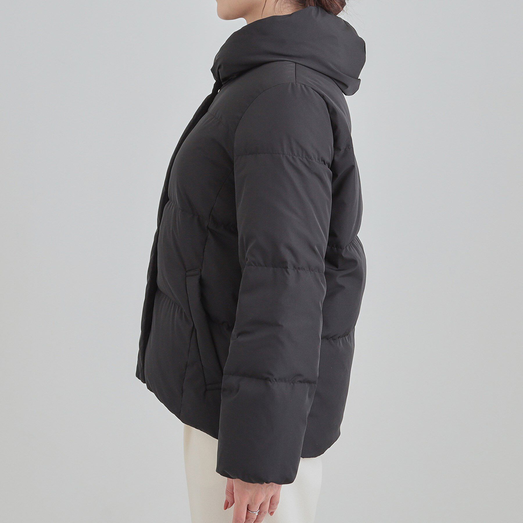 SHOO･LA･RUE「【撥水/洗える】ショートフーディーダウン」|ダウン|