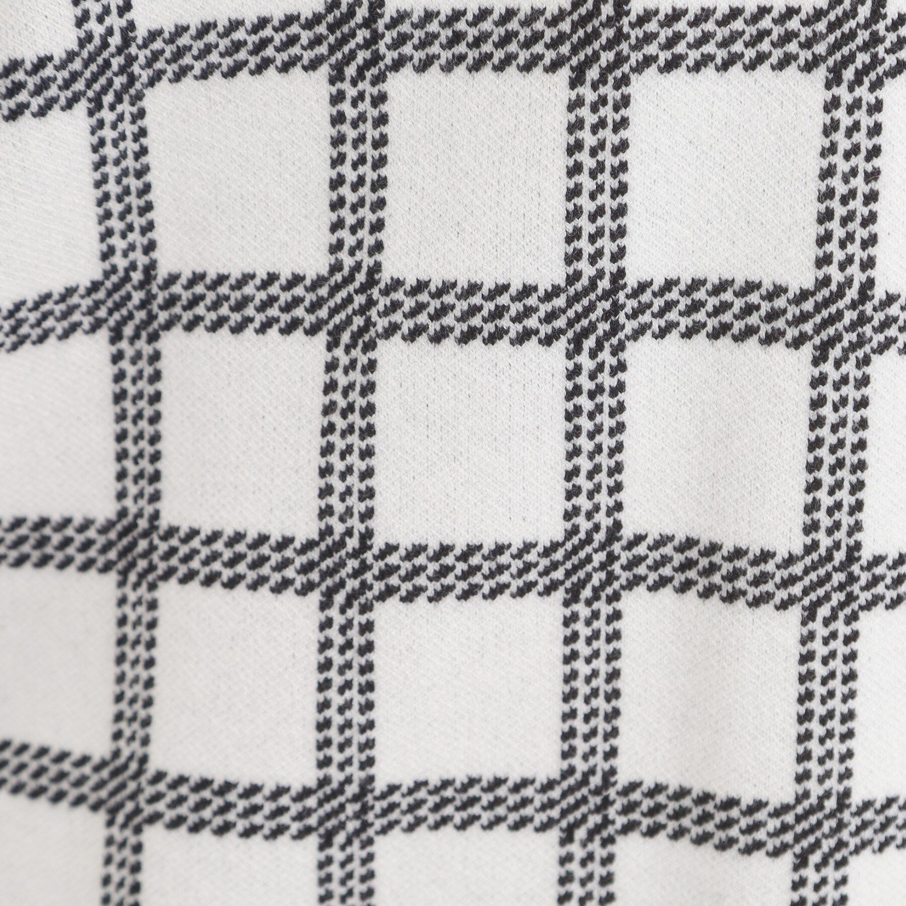 SHOO･LA･RUE「【洗濯機可/S-LL】クラシックなチェック柄が目を惹く 柔らかニット」|ニット・セーター|