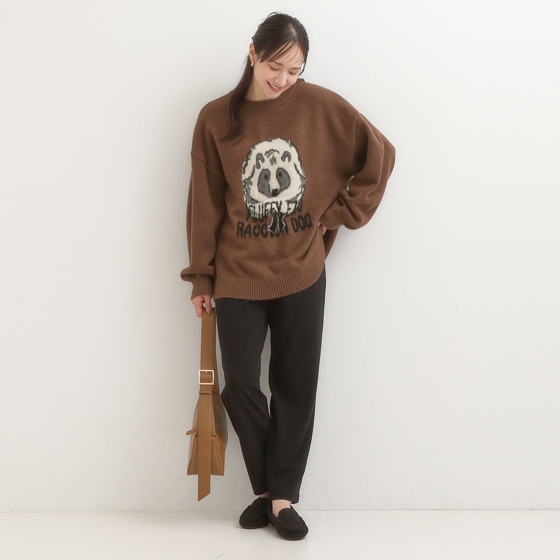 SHOO･LA･RUE「【旭山動物園応援商品】ゆるアニマル ふわふわジャカードニット」|ニット・セーター|