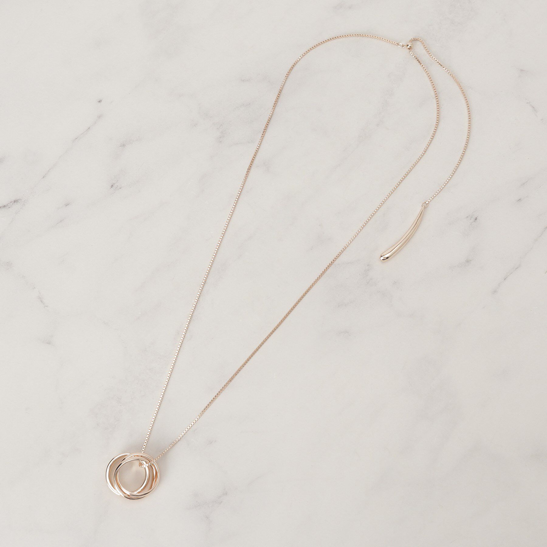 SHOO･LA･RUE「ラメエポリングネックレス」|ネックレス|