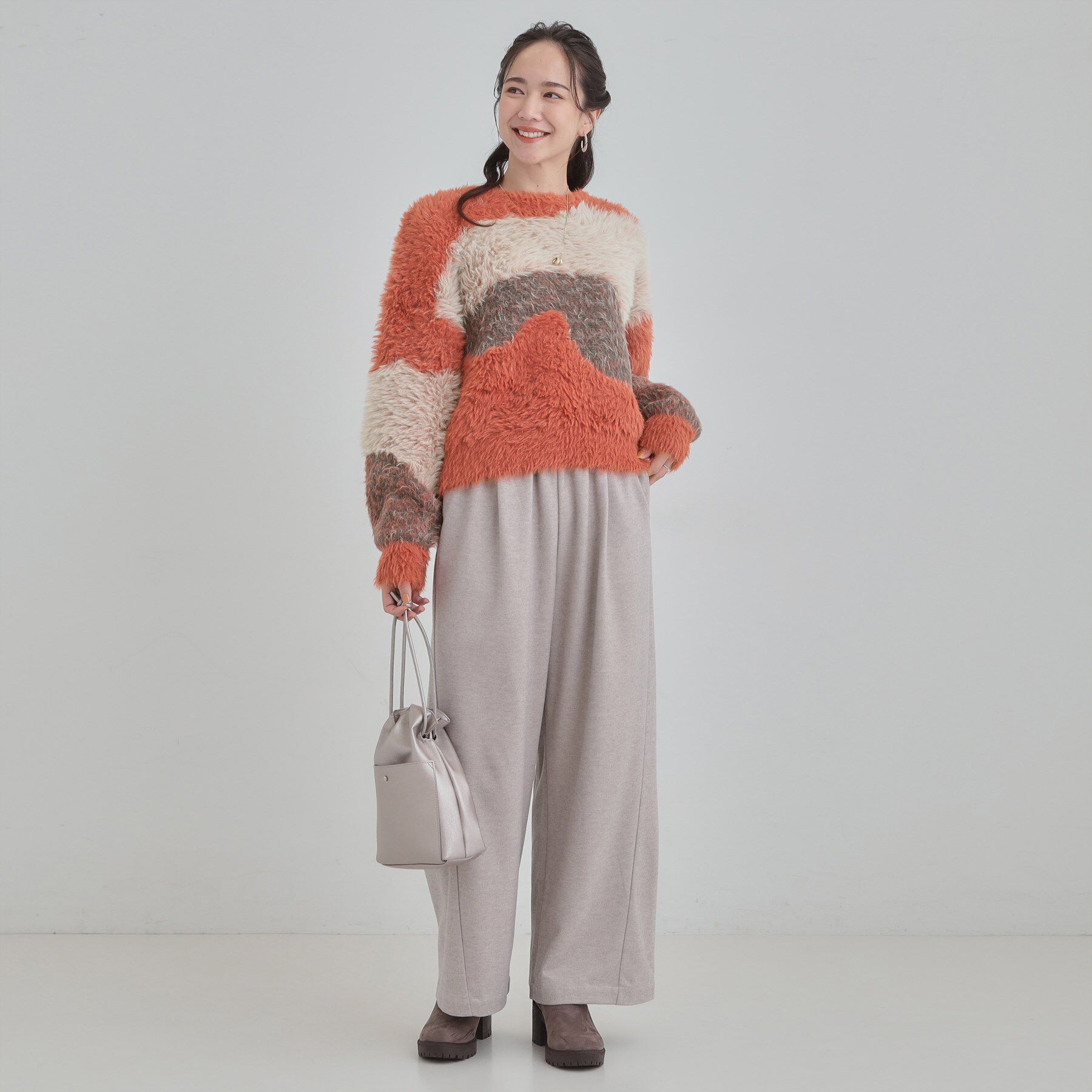 SHOO･LA･RUE「【選べる4柄】ふわふわ ロングフェザーニット」|ニット・セーター|