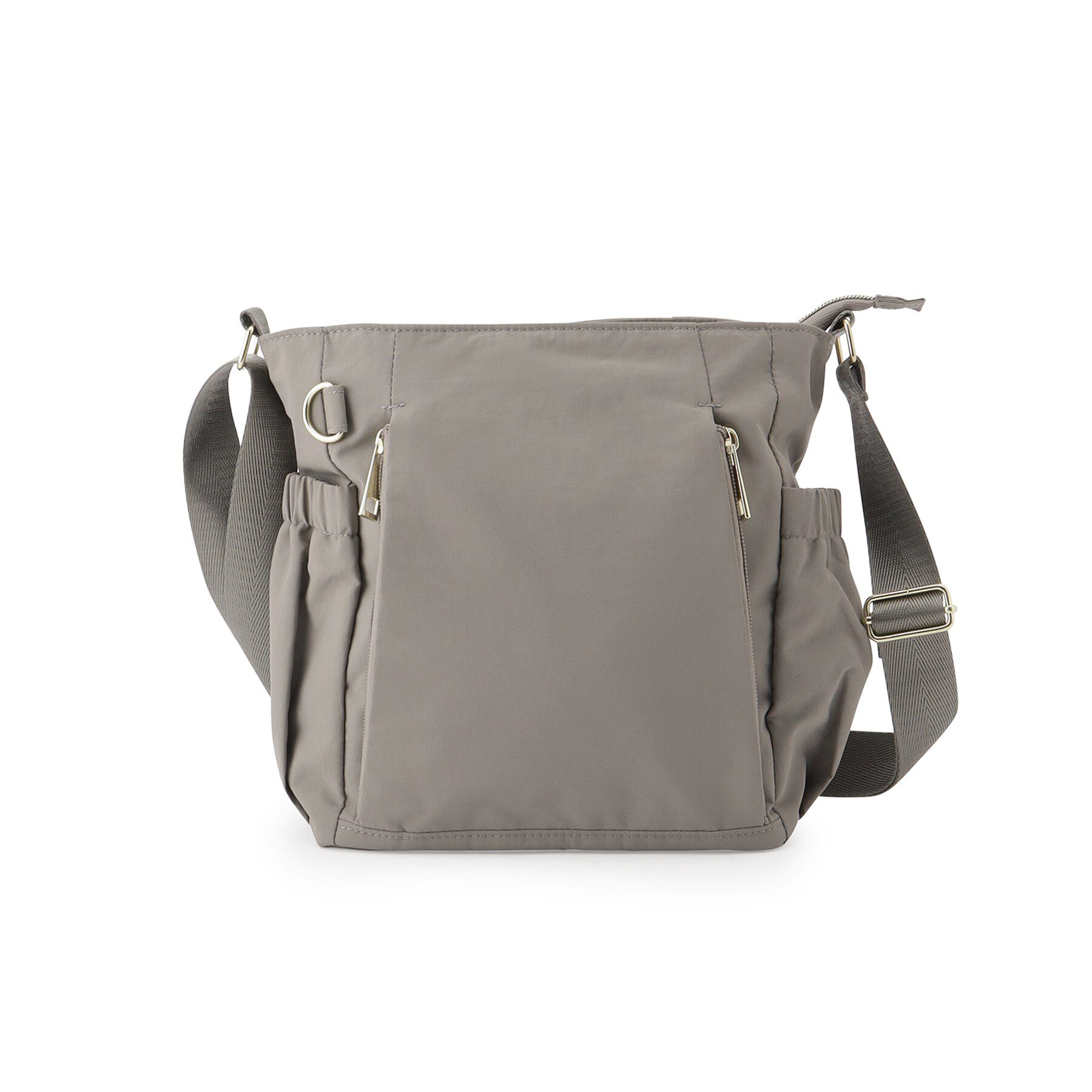 SHOO･LA･RUE「【撥水】縦ファスナー8ポケットショルダーバッグ」|ショルダー・メッセンジャー|