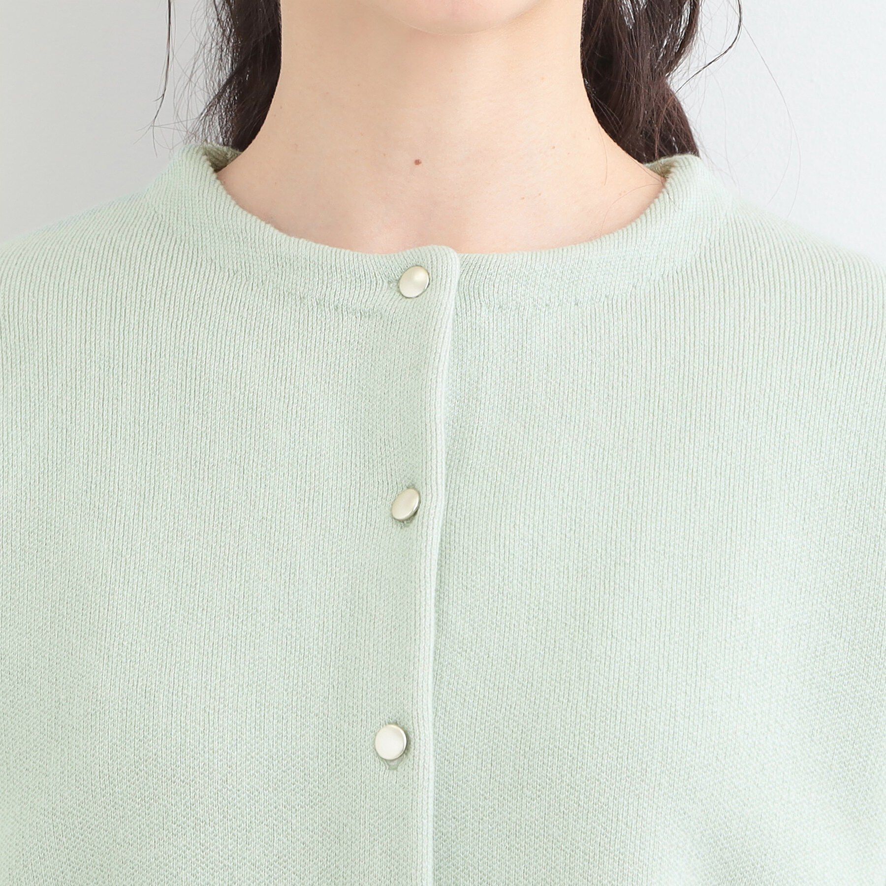 SHOO･LA･RUE「【洗濯機可/S-LL】品良くきまる 配色カーディガン」|カーディガン|