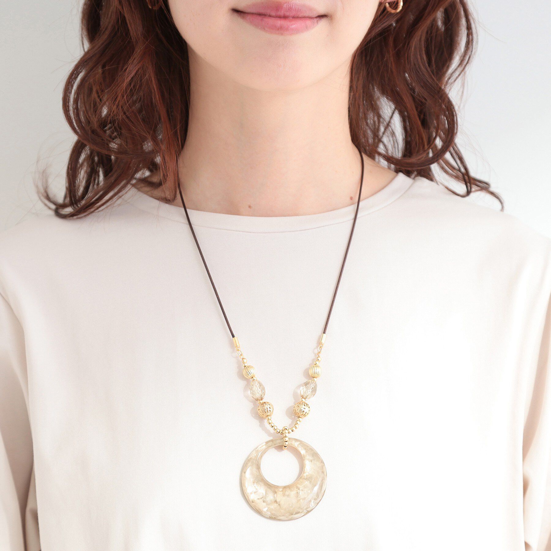 SHOO･LA･RUE「シェルミックスネックレス」|ネックレス|