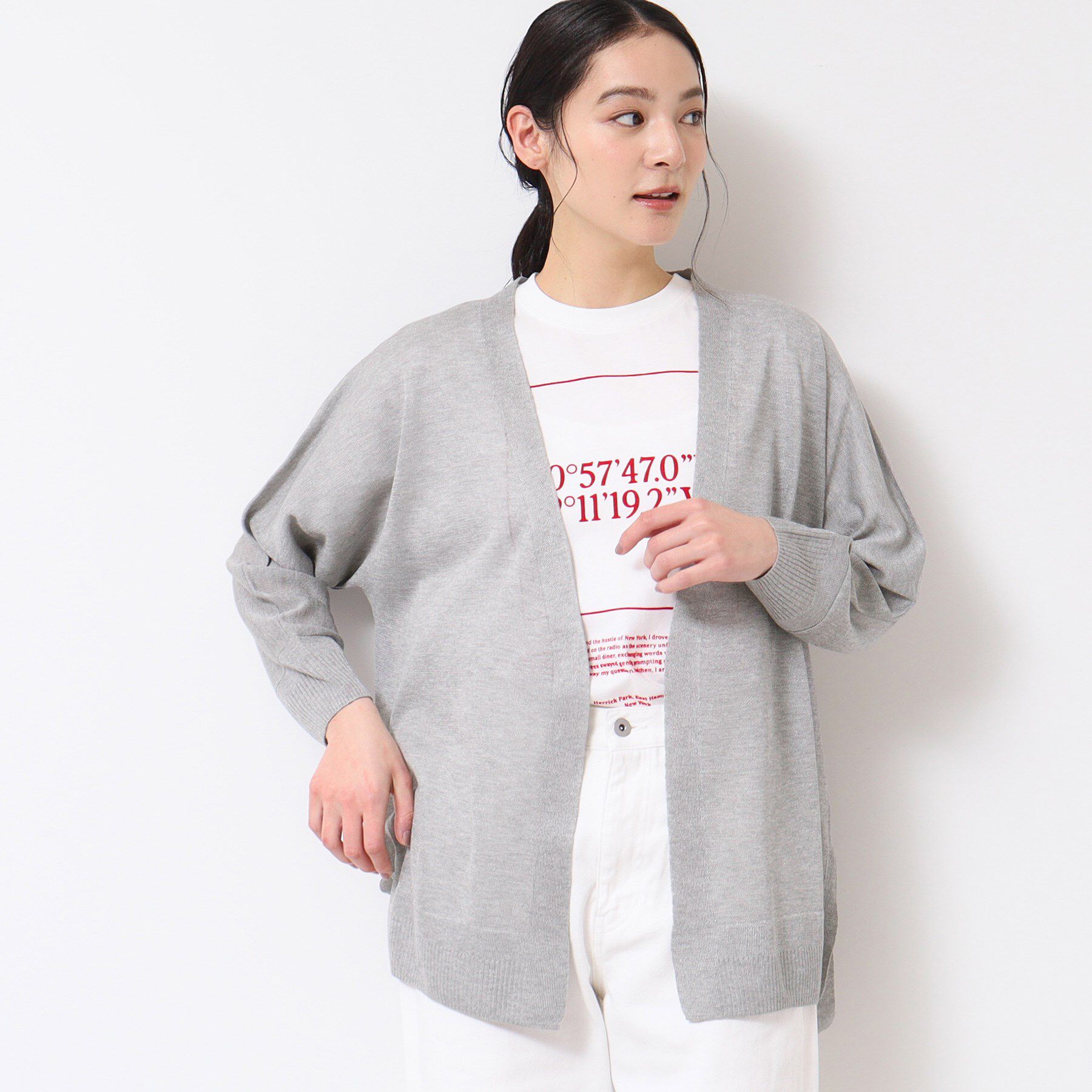 Dessin「【洗える】ミドル丈シアーカーディガン（S～L）」|カーディガン|