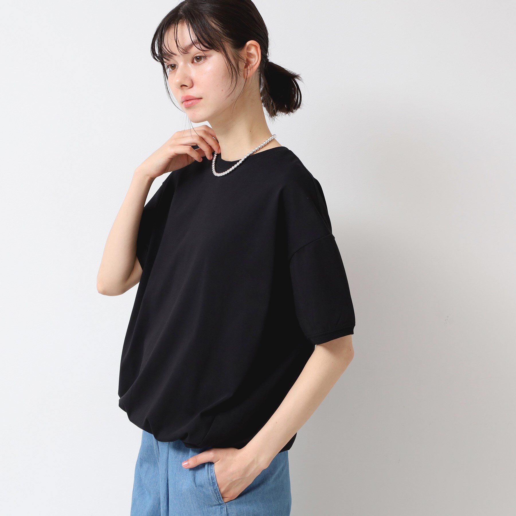 Dessin「【二の腕カバー/接触冷感/UV】ドローコードカットソー（XS～L）」|Tシャツ・カットソー|