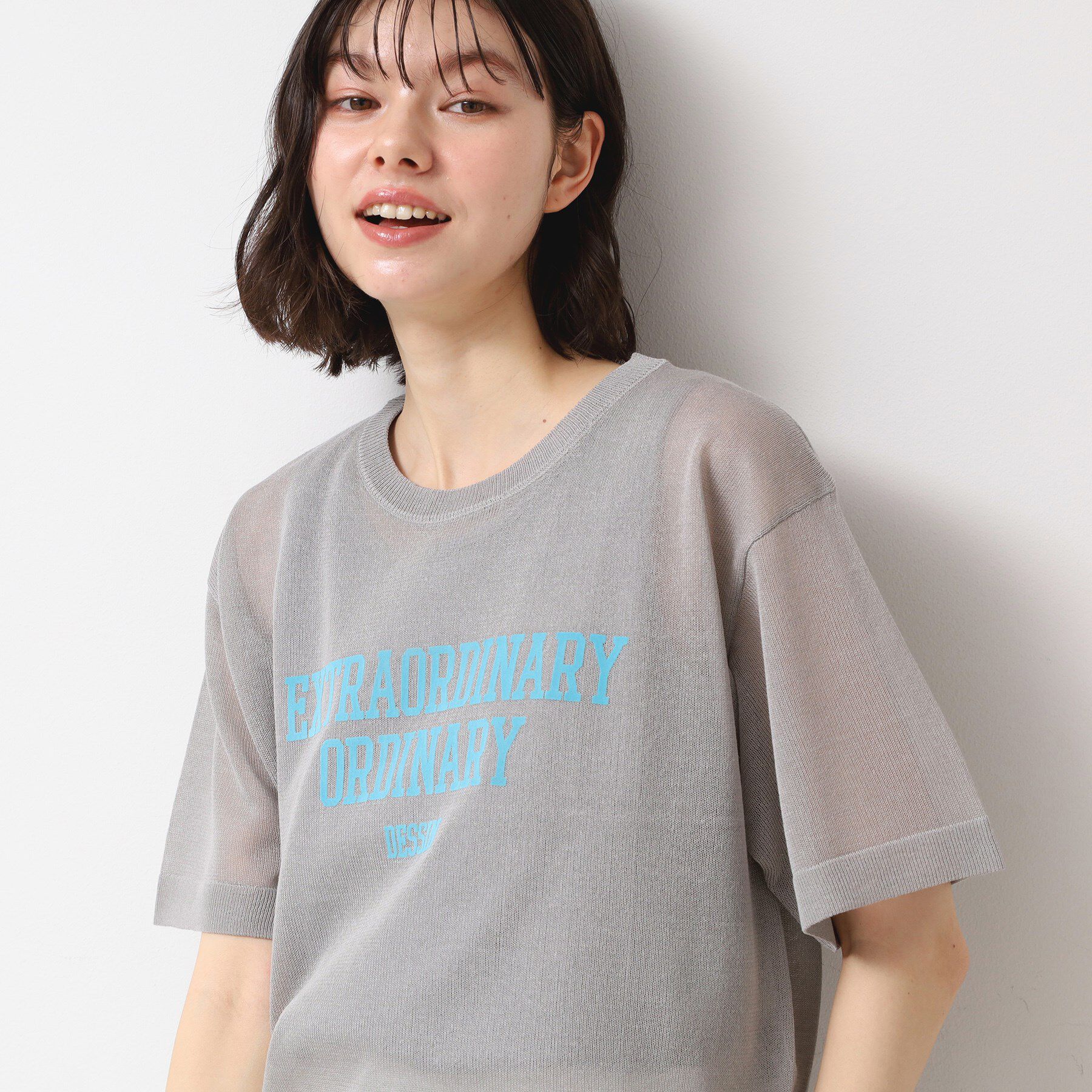 Dessin「【洗える】シースルーロゴニット」|ニット・セーター|