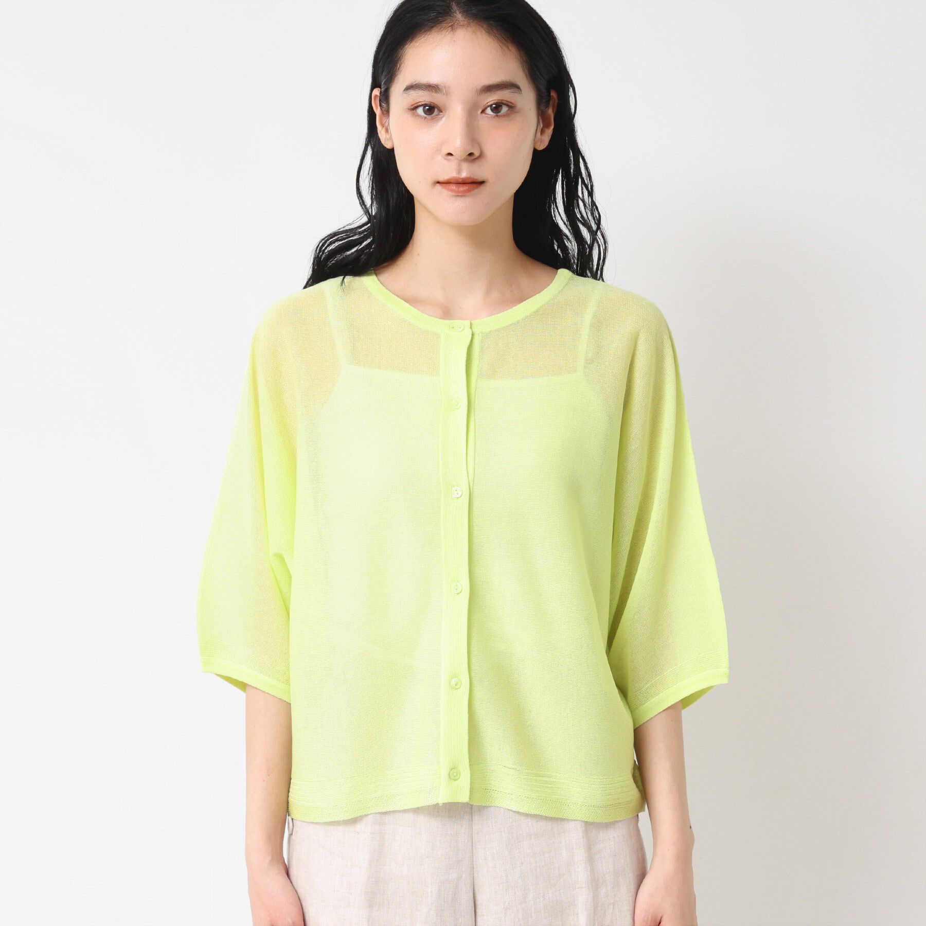 Dessin「【前後2WAY・洗える】シアーカーディガン」|カーディガン|