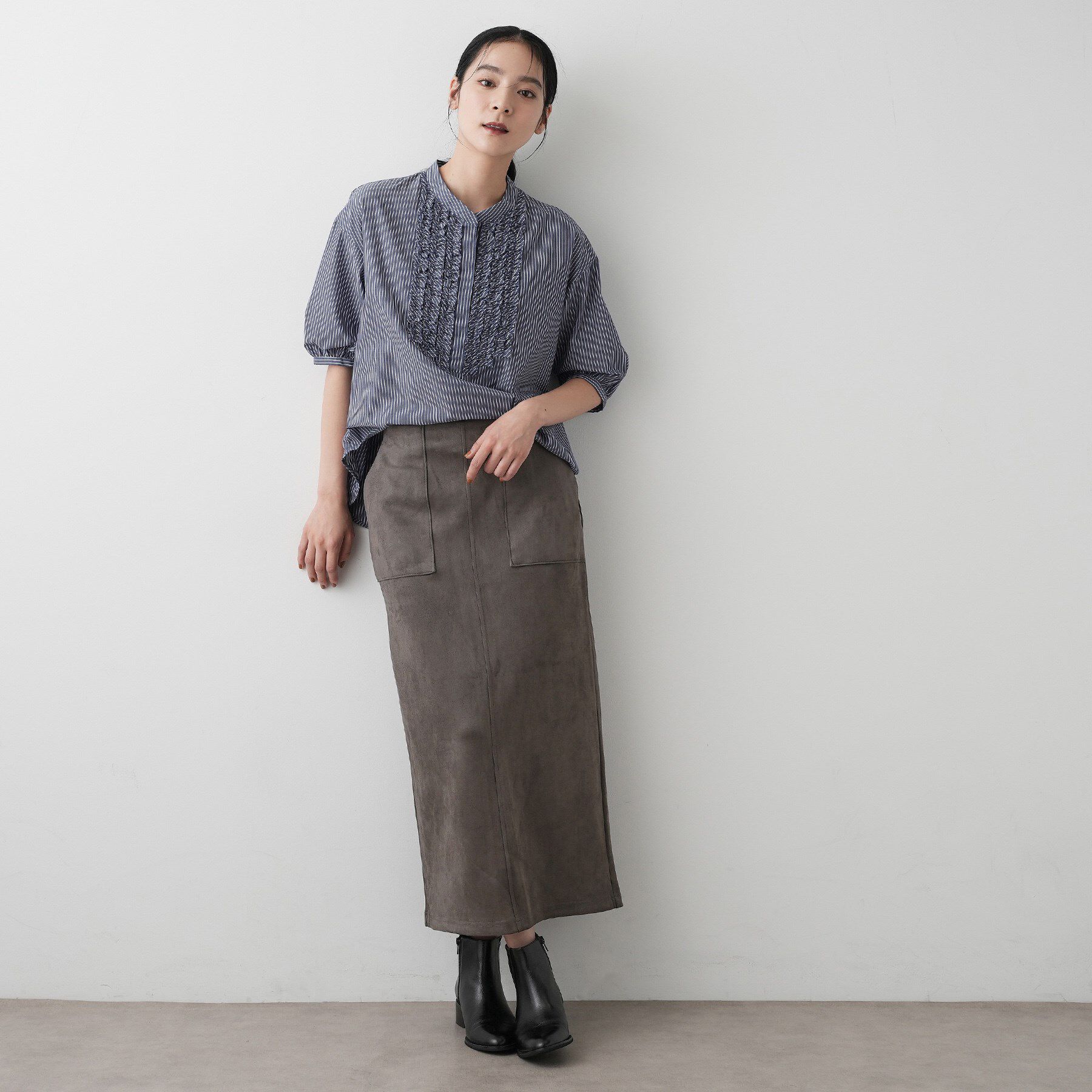 Dessin「【セットアップ可・洗える】マシュマロスウェードスカート」|スカート|