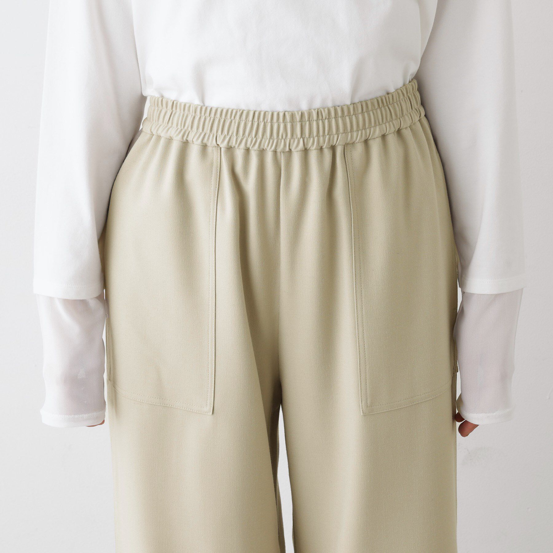 Dessin「【ウエストゴム・洗える】コンフォートワイドパンツ」|その他|