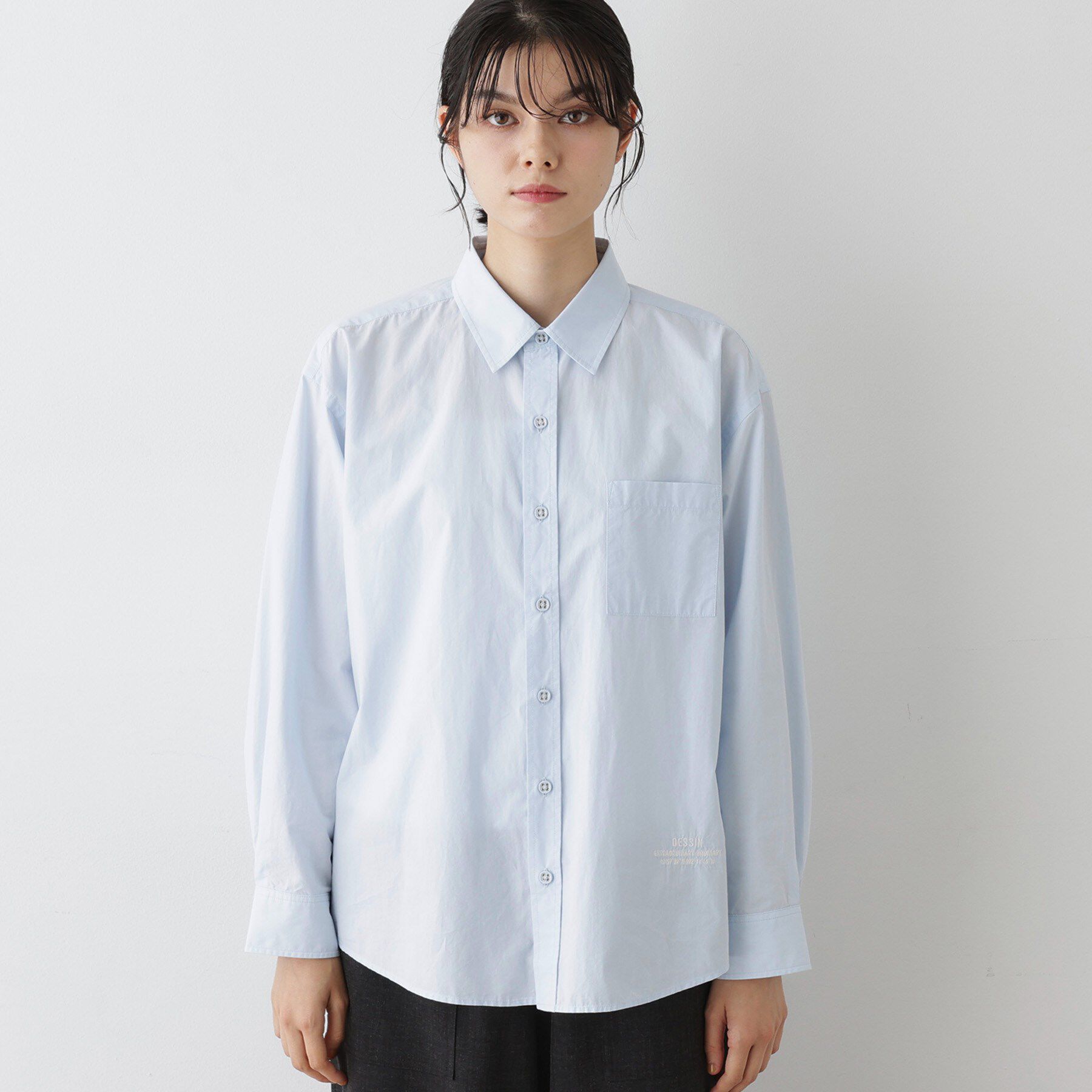 Dessin「【ユニセックス/洗える】コットンブロードシャツ」|シャツ・ブラウス|