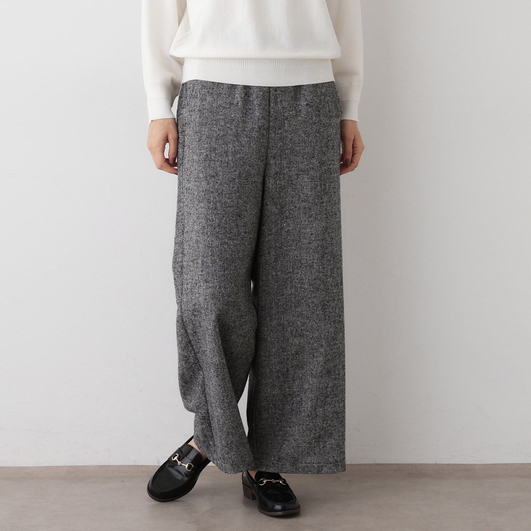 Dessin「【洗える/後ろゴム】ツイードワイドパンツ」|その他|