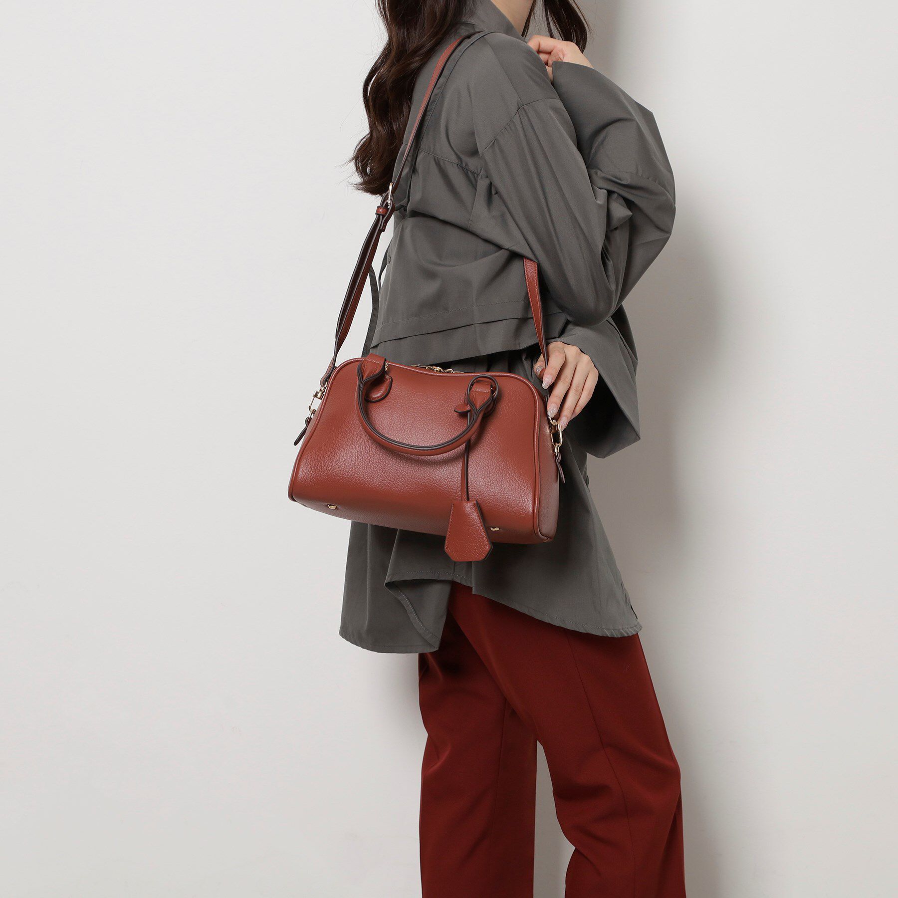 ESPERANZA「シボフェイクレザー2WAYボストンバッグ」|ボストンバッグ|