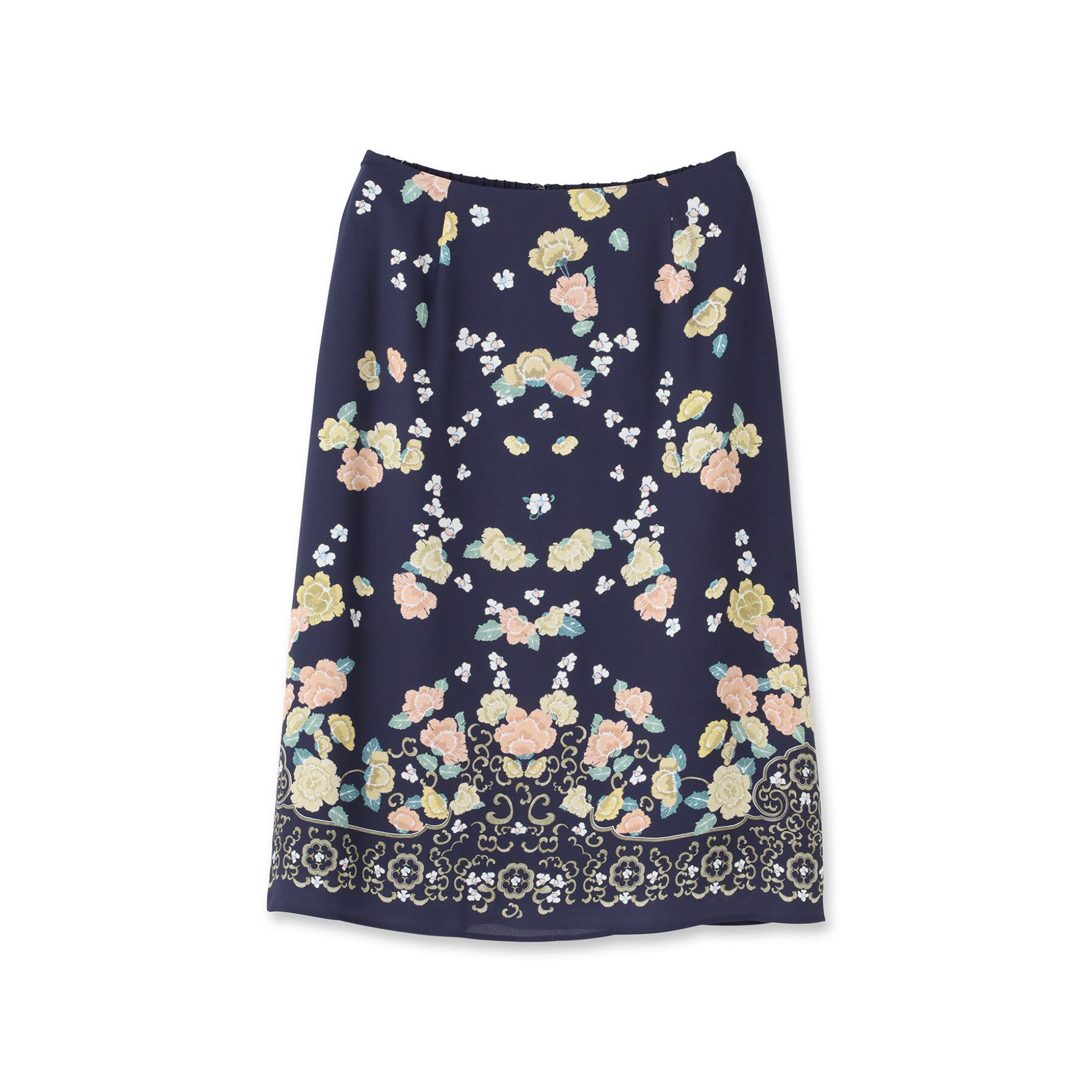 SunaUna「【co creation and yours／SS～L】オリエンタル柄パネルスカート」|スカート|