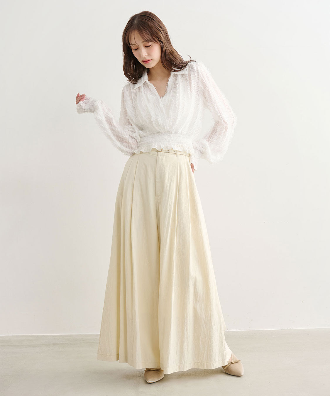 COCO DEAL「カットジャカードカシュクールブラウス」|シャツ・ブラウス|